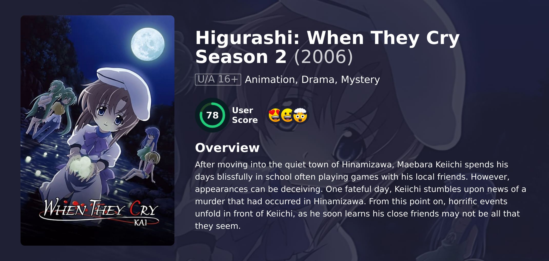 Higurashi: When They Cry Season 2 English Dubbed