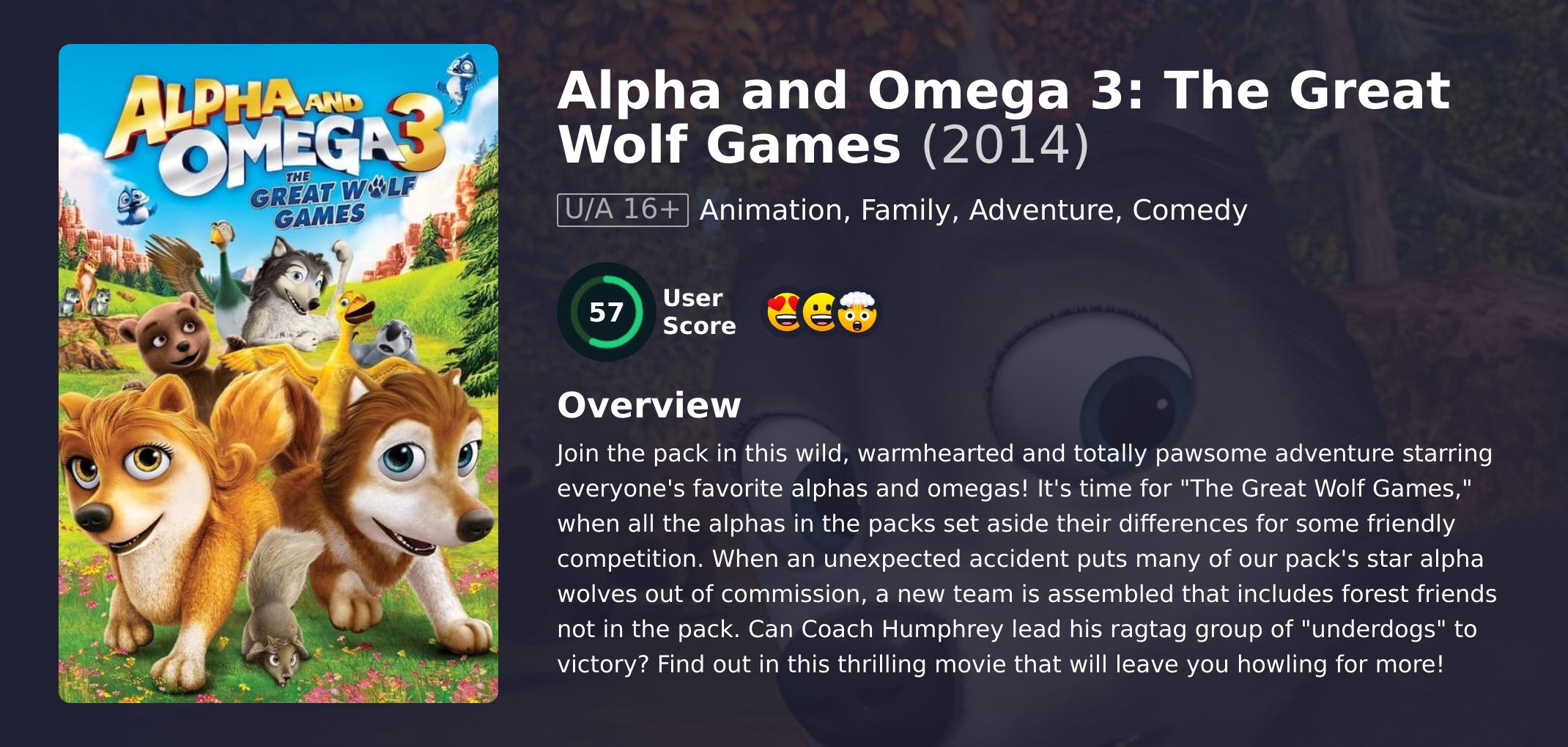 Alpha and Omega 3: The Great Wolf Games Movie Hindi Dubbed