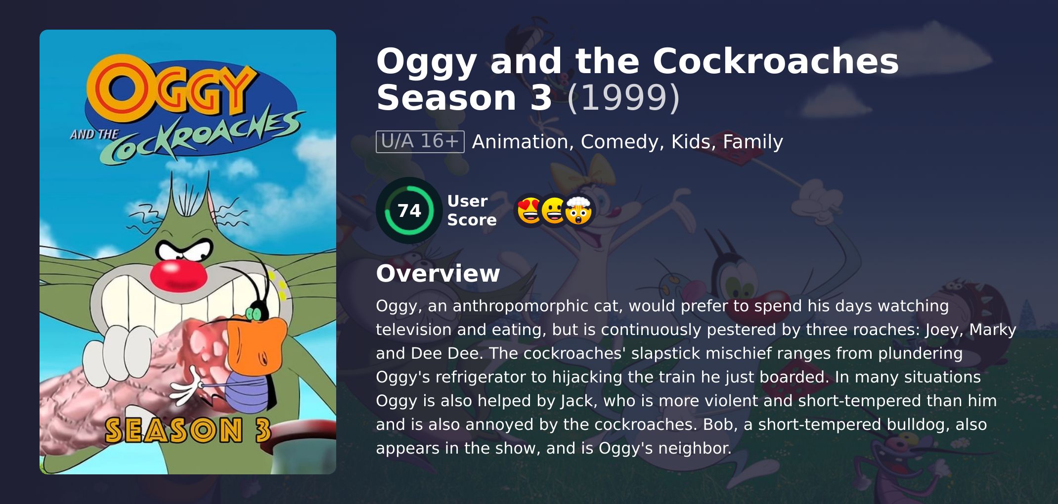 Oggy and the Cockroaches Season 3 Hindi Dubbed