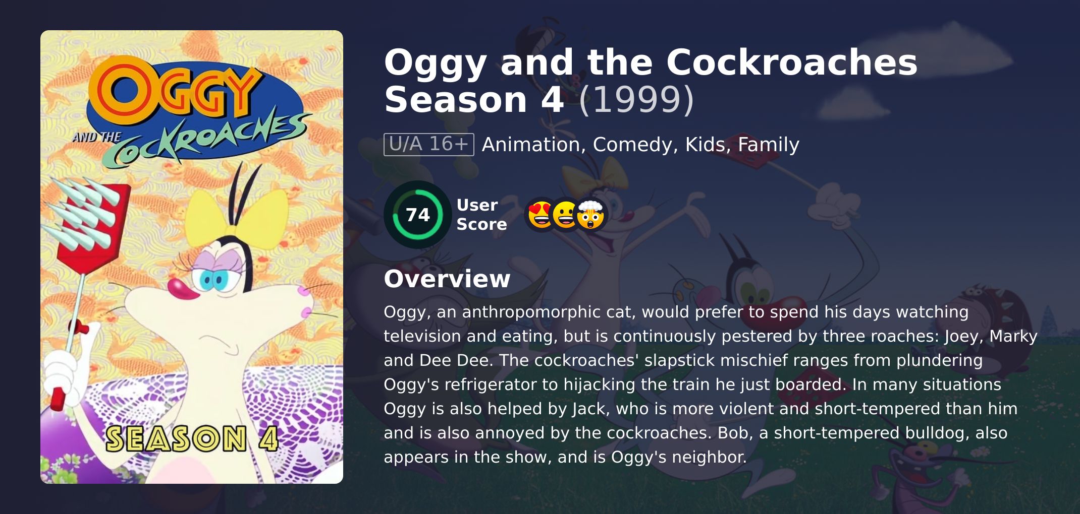 Oggy and the Cockroaches Season 4 Hindi Dubbed