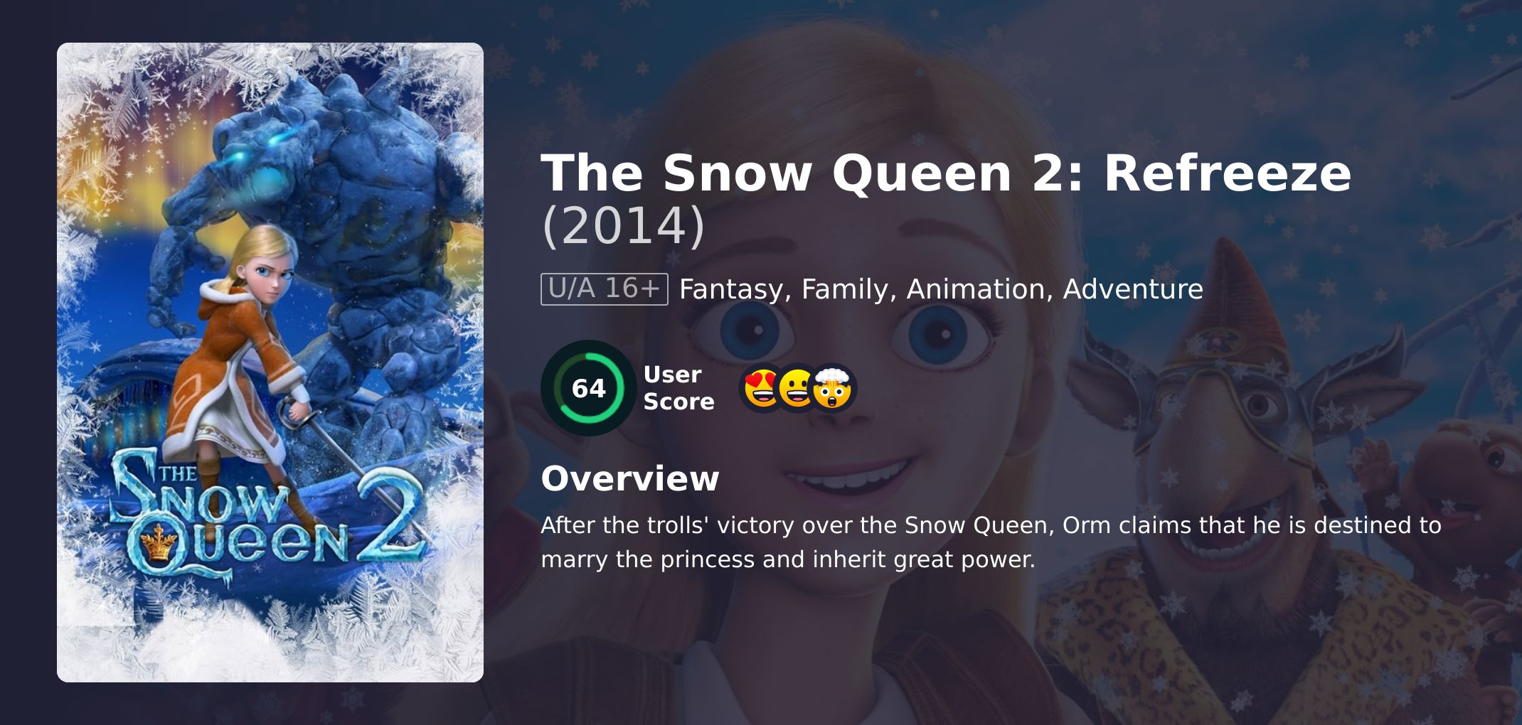 The Snow Queen 2: Refreeze Movie Hindi Dubbed