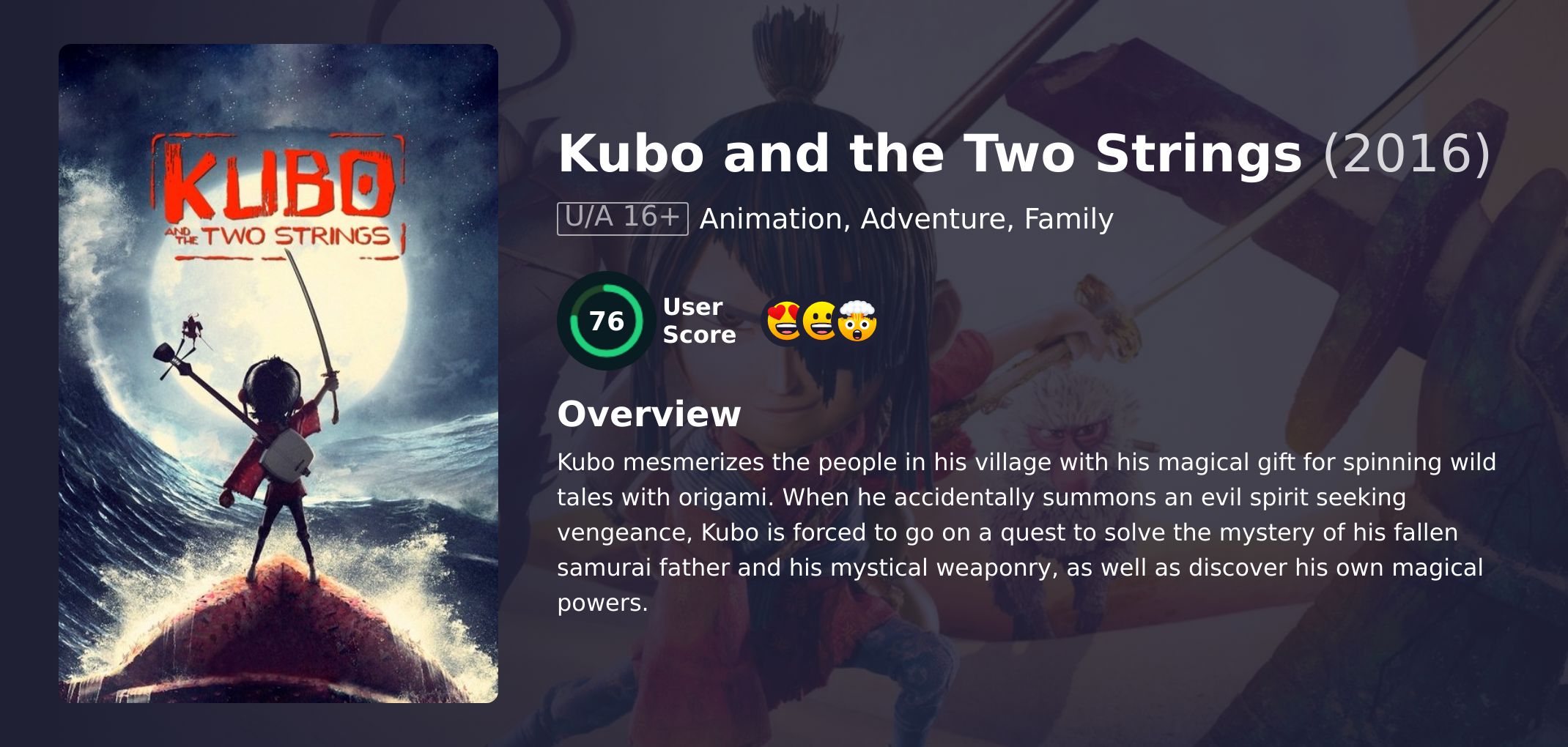 Kubo and the Two Strings Movie Hindi Dubbed