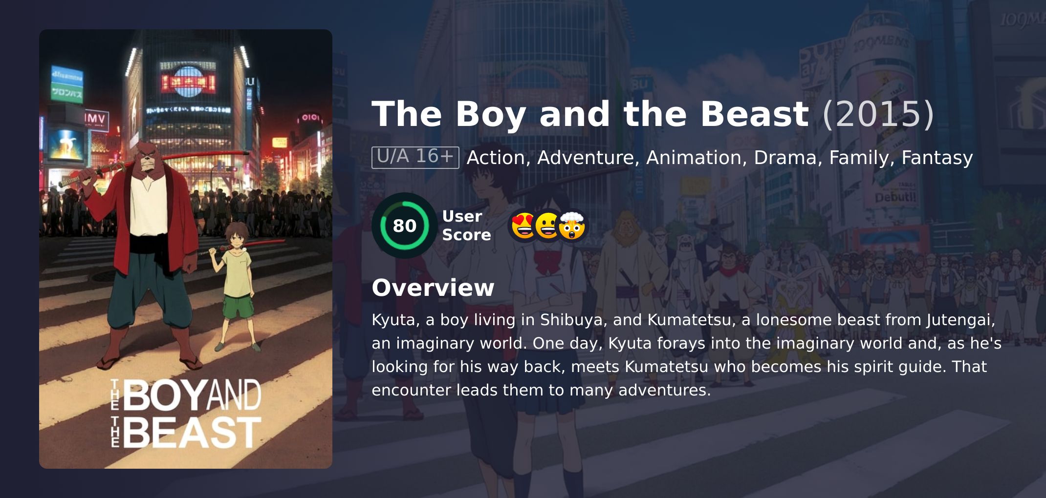 The Boy and the Beast Movie English Dubbed