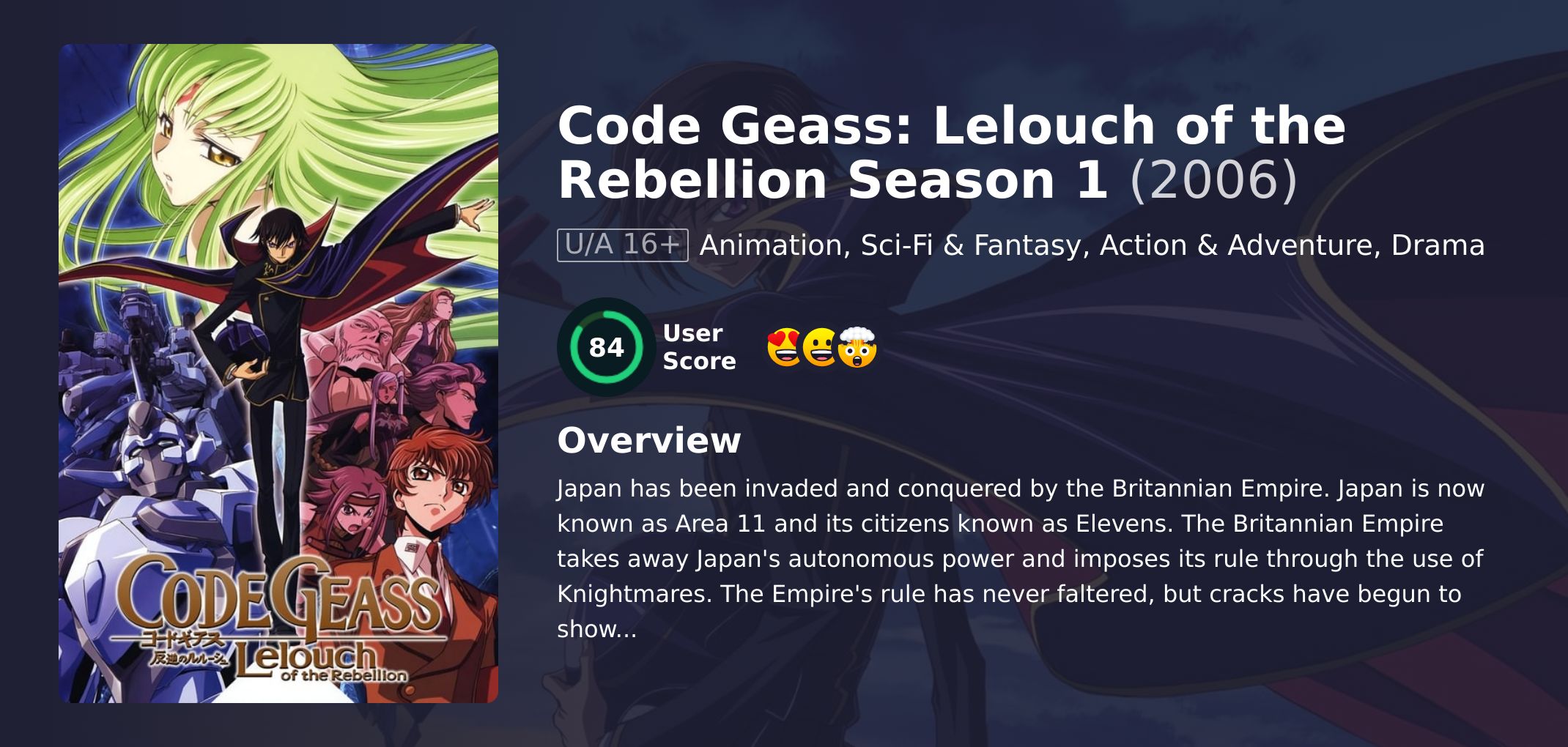 Code Geass: Lelouch of the Rebellion Season 1 Hindi Dubbed