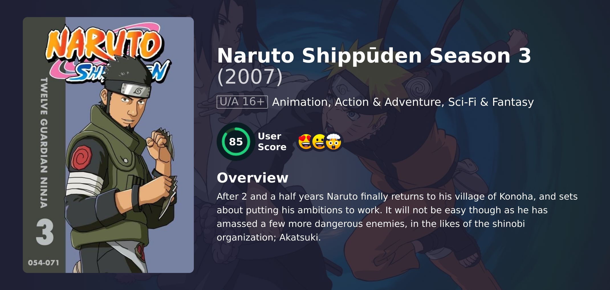 Naruto Shippūden Season 3 English Dubbed