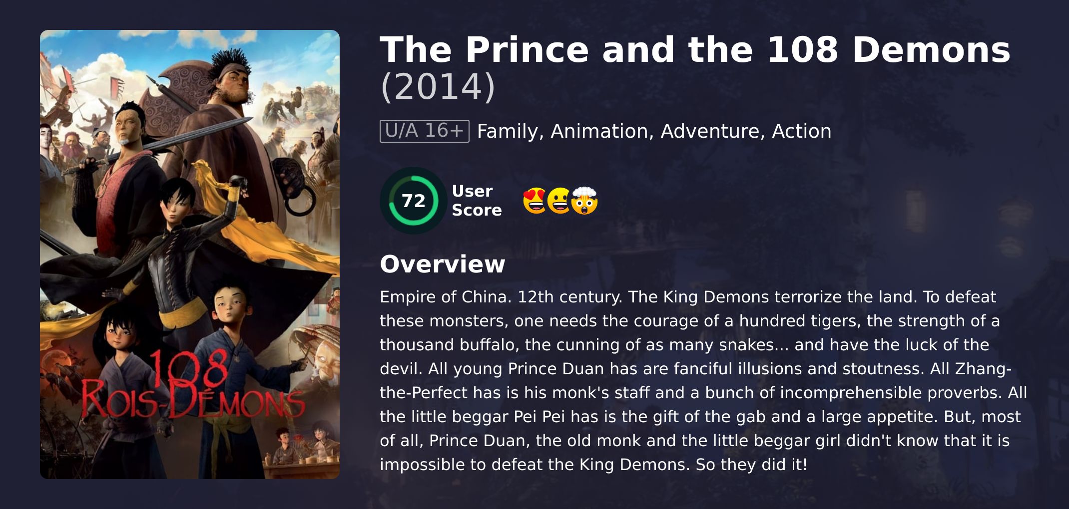 The Prince and the 108 Demons Movie Hindi Dubbed