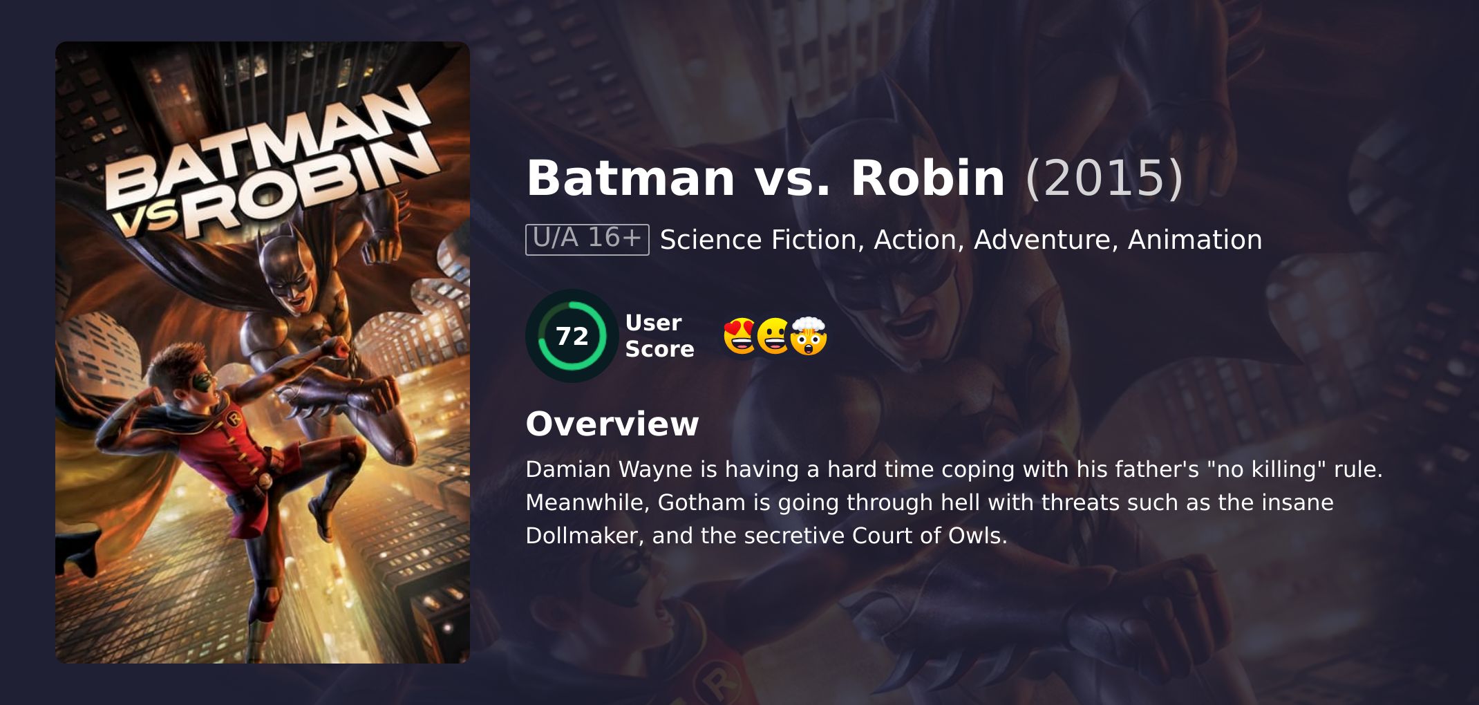 Batman vs. Robin Movie English Dubbed