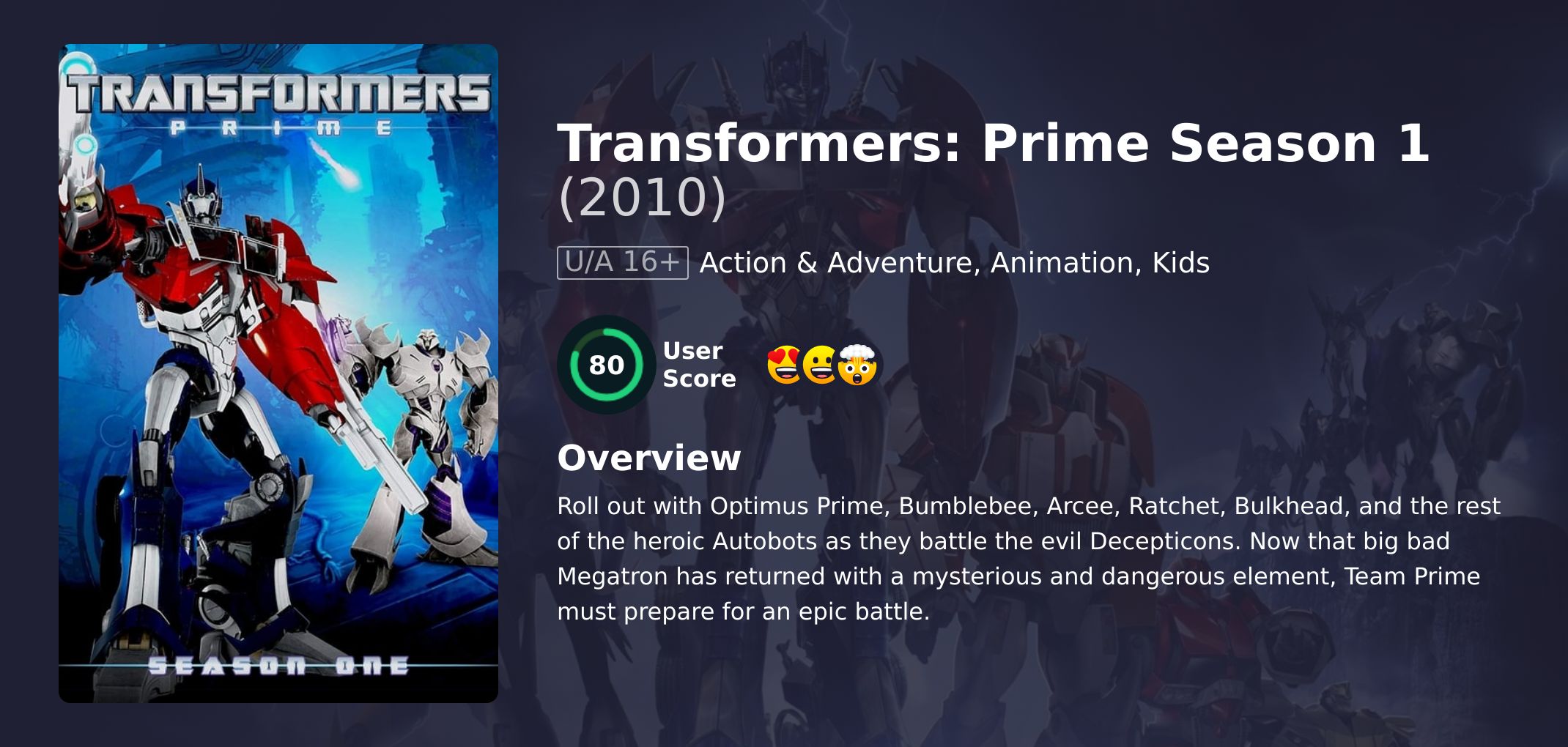 Transformers: Prime Season 1 Hindi Dubbed