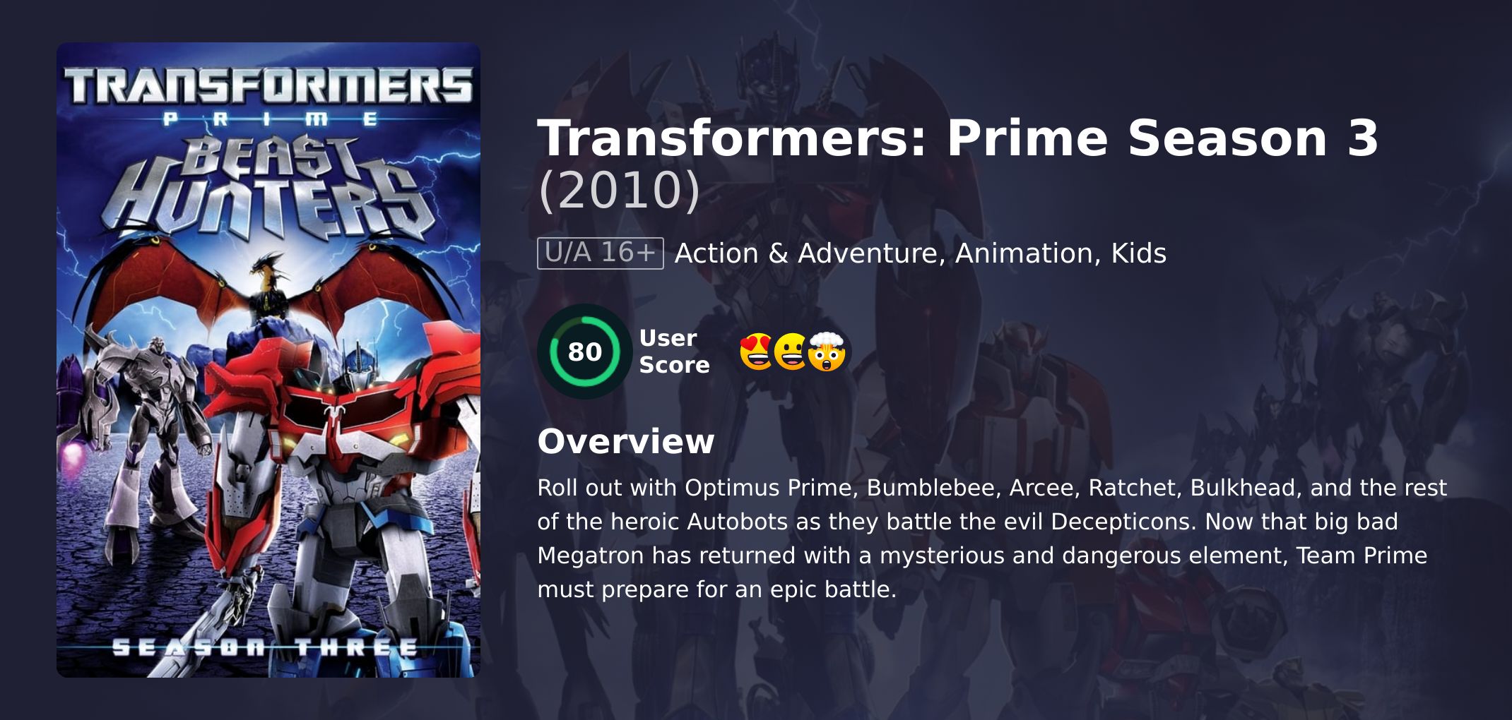 Transformers: Prime Season 3 Hindi Dubbed