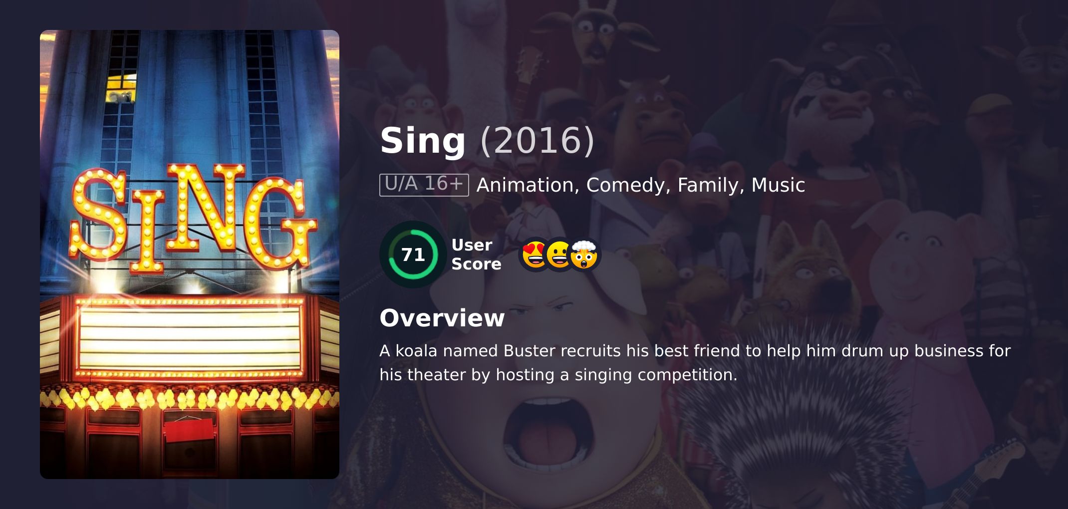 Sing Movie Hindi Dubbed