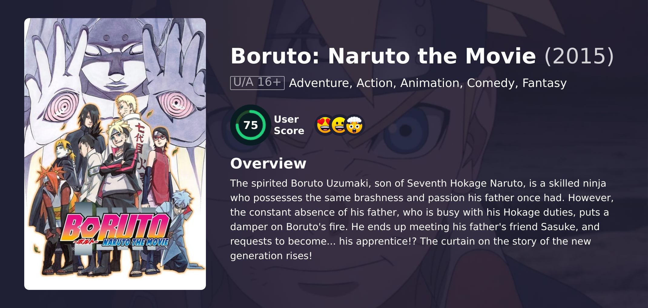 Boruto: Naruto the Movie Movie English Dubbed