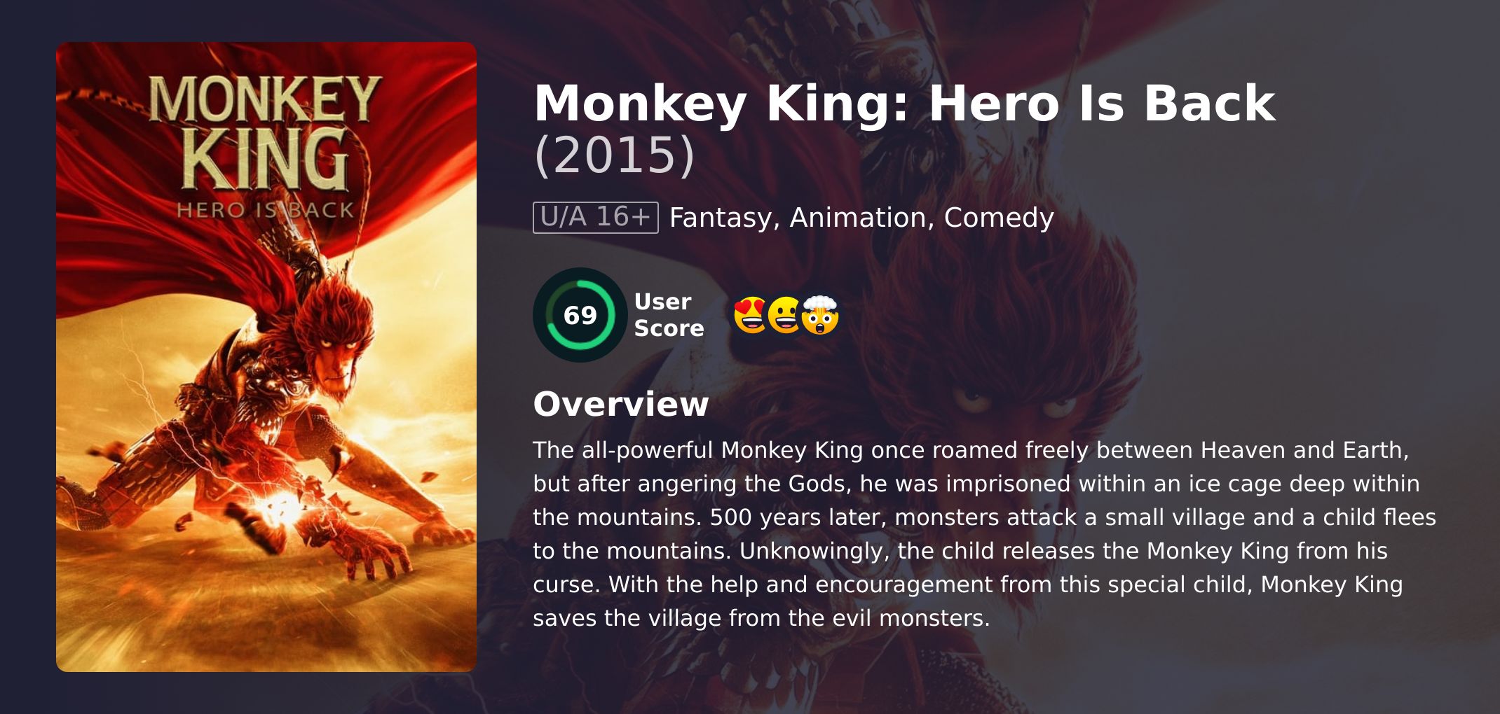 Monkey King: Hero Is Back Movie Hindi Dubbed