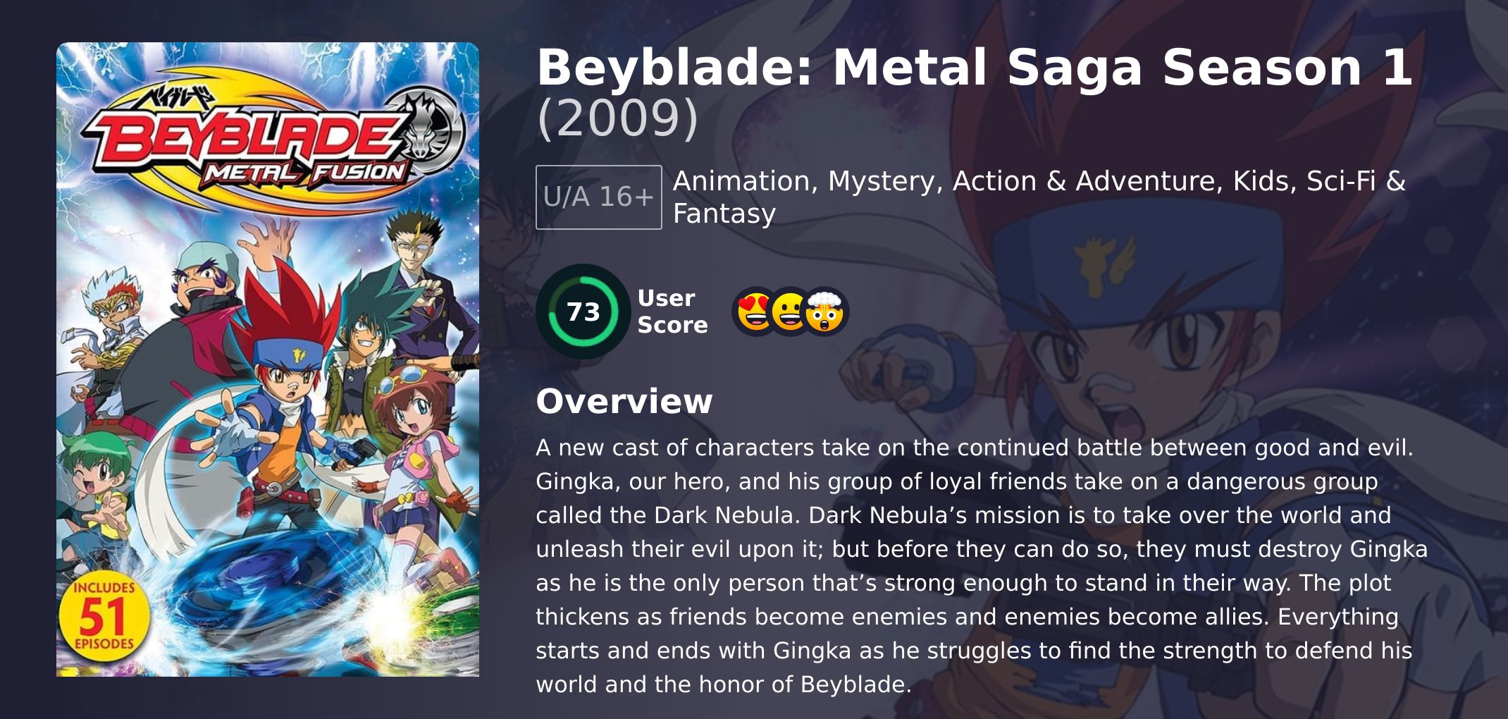 Beyblade: Metal Saga Season 1 Hindi Dubbed