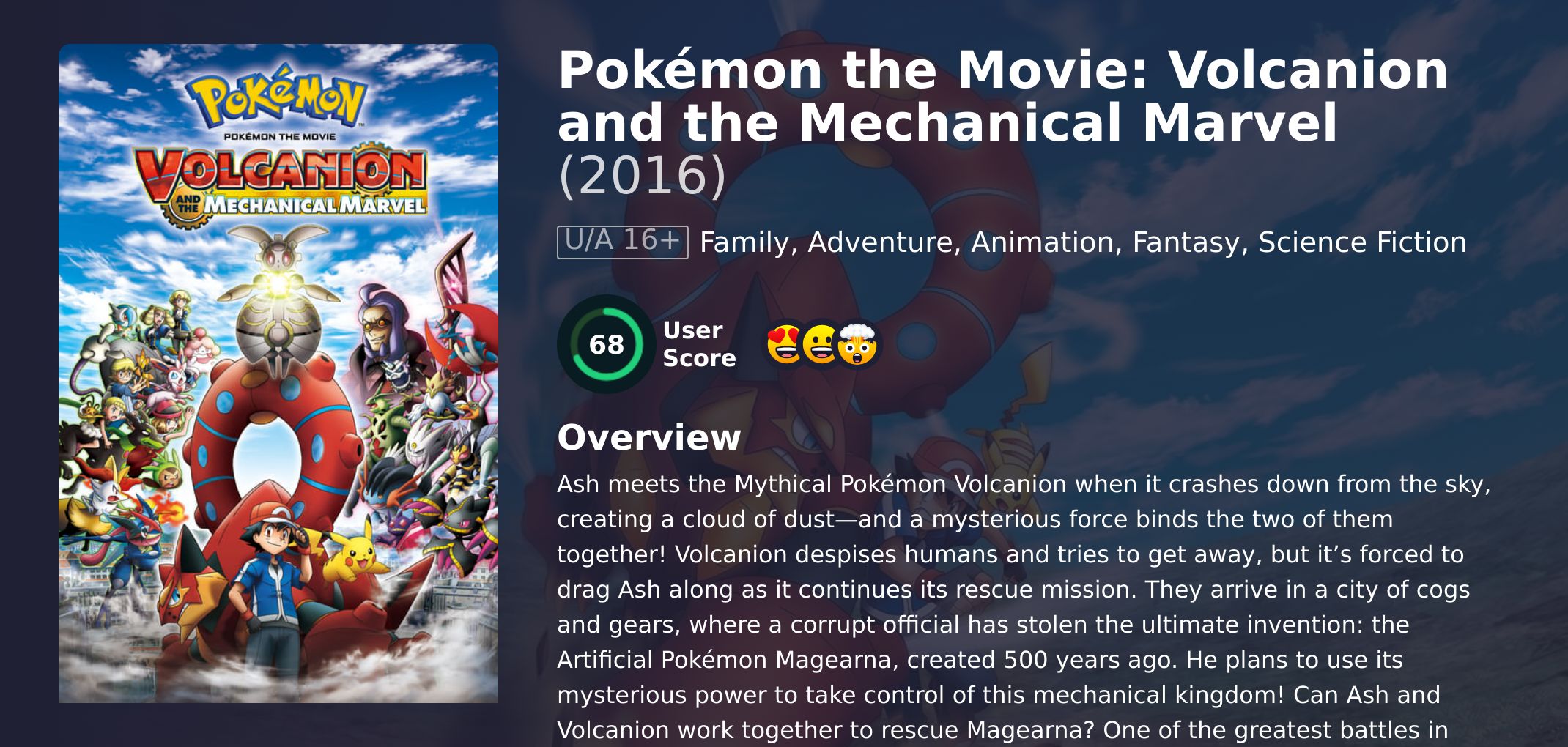 Pokémon the Movie: Volcanion and the Mechanical Marvel Movie Hindi Dubbed