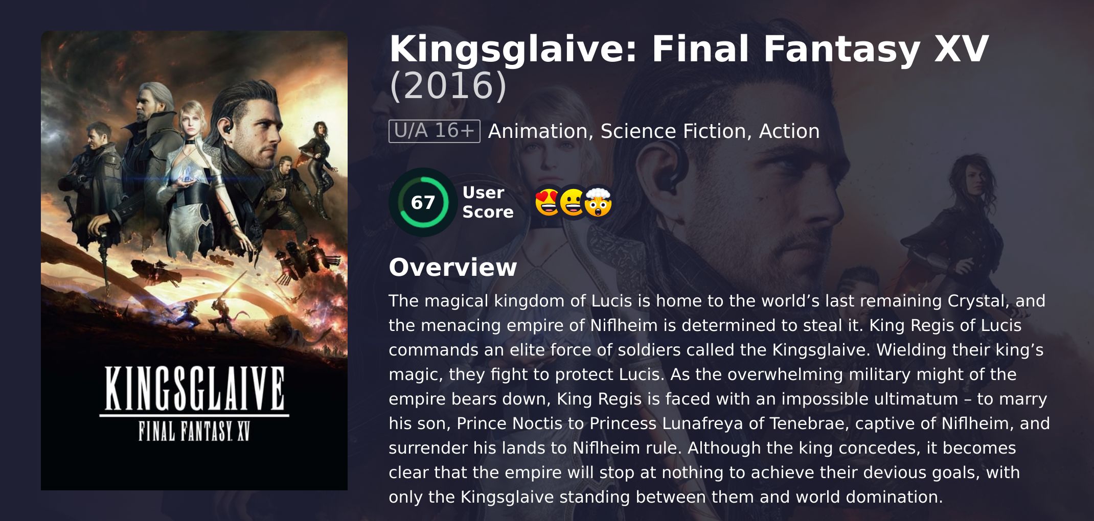 Kingsglaive: Final Fantasy XV Movie Hindi Dubbed