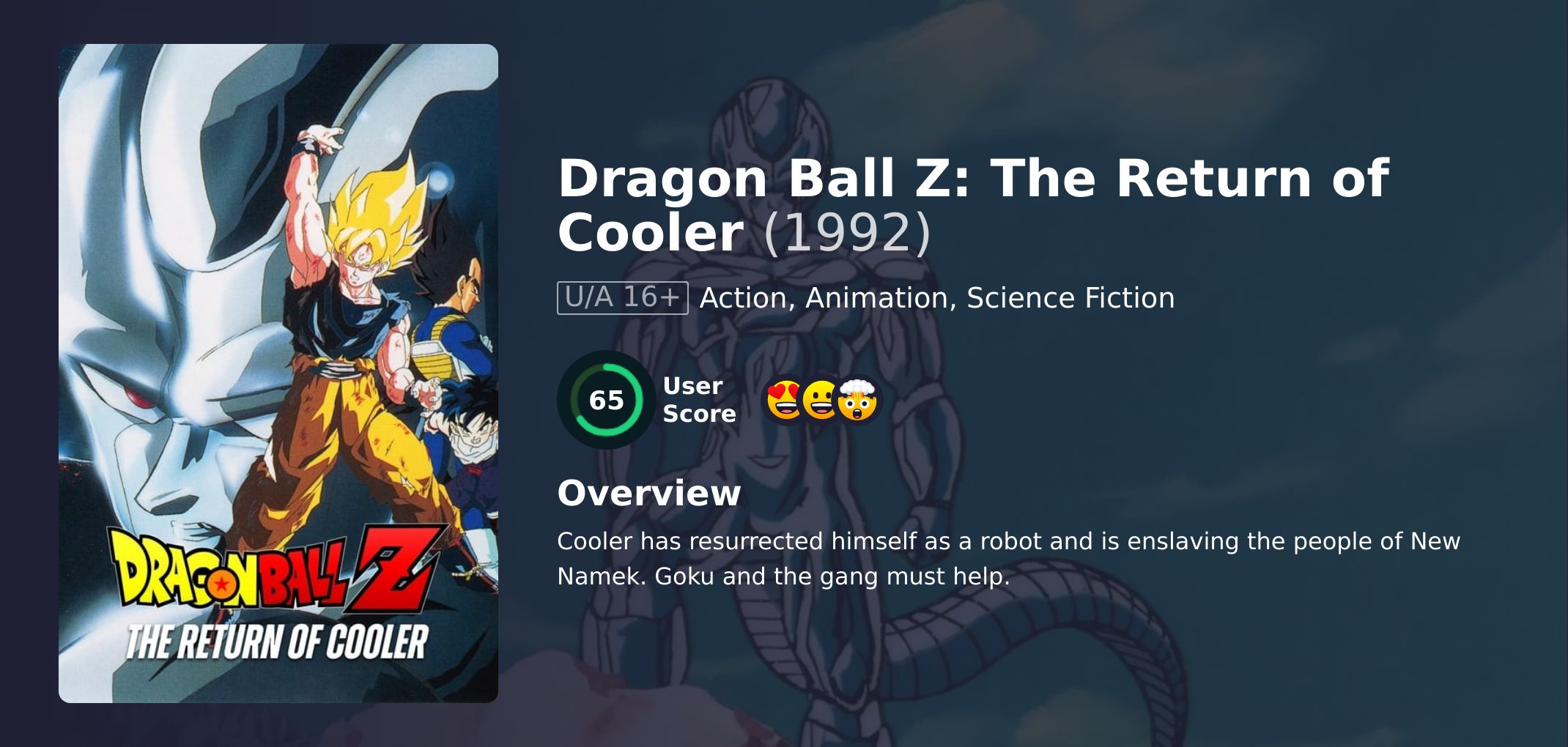 Dragon Ball Z: The Return of Cooler Movie Hindi Dubbed