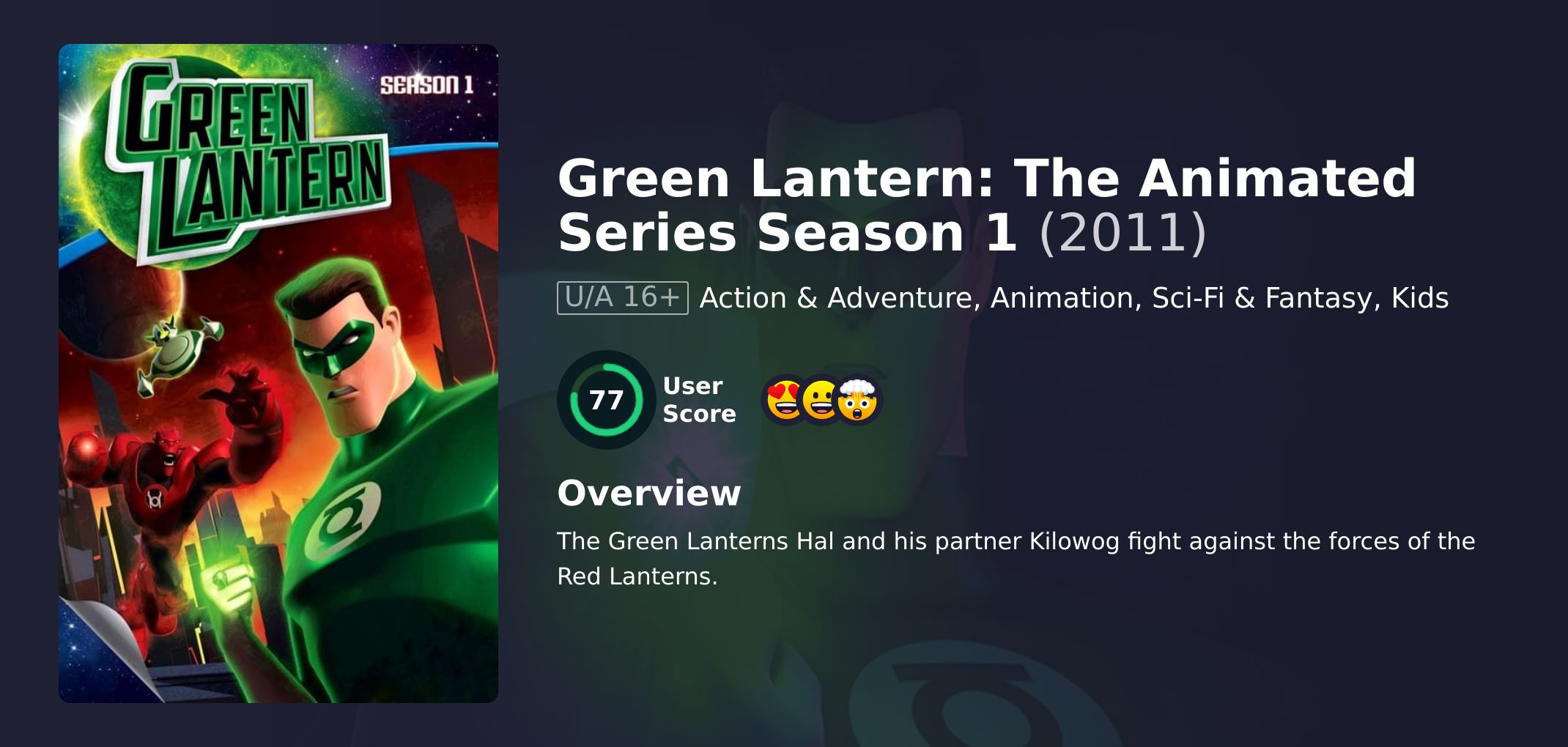 Green Lantern: The Animated Series Season 1 Hindi Dubbed