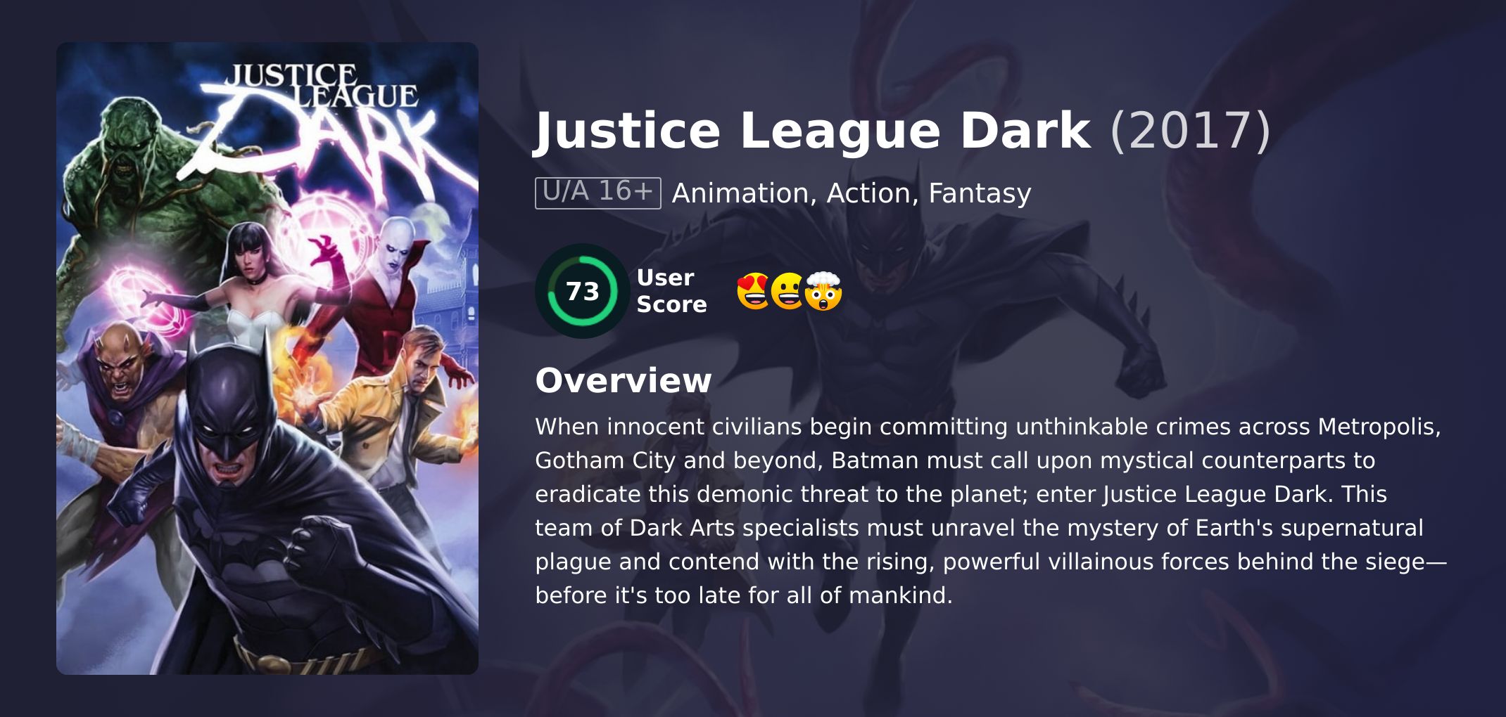 Justice League Dark Movie English Dubbed