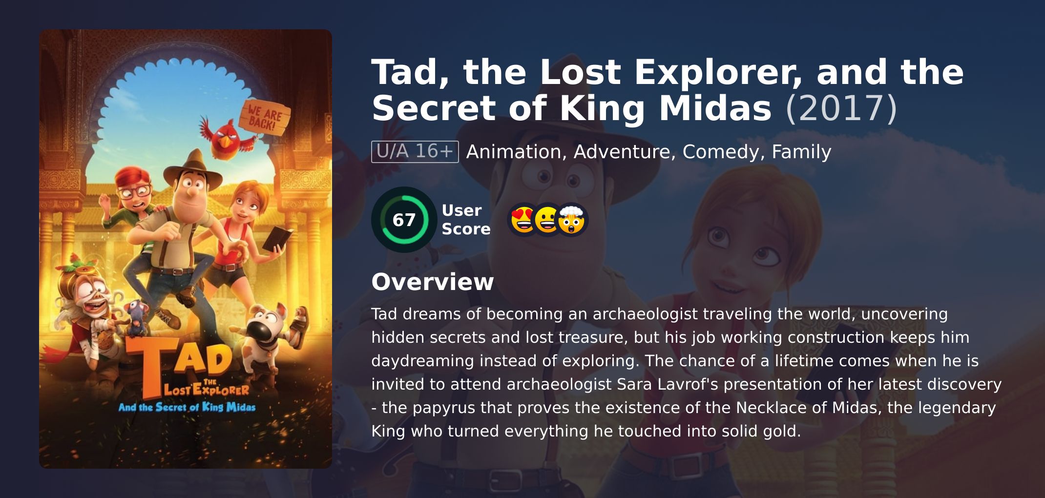 Tad, the Lost Explorer, and the Secret of King Midas Movie Hindi Dubbed