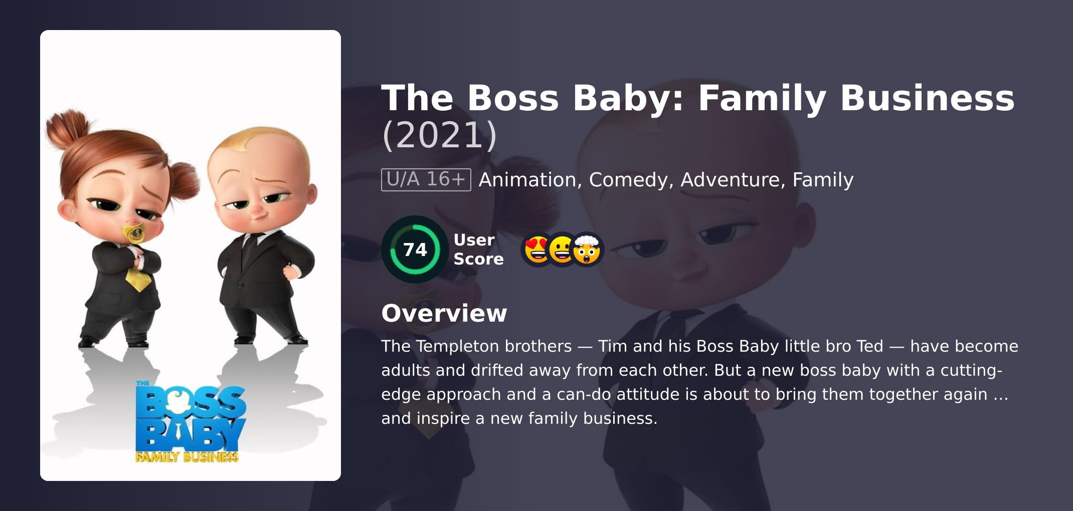 The Boss Baby: Family Business Movie English Dubbed