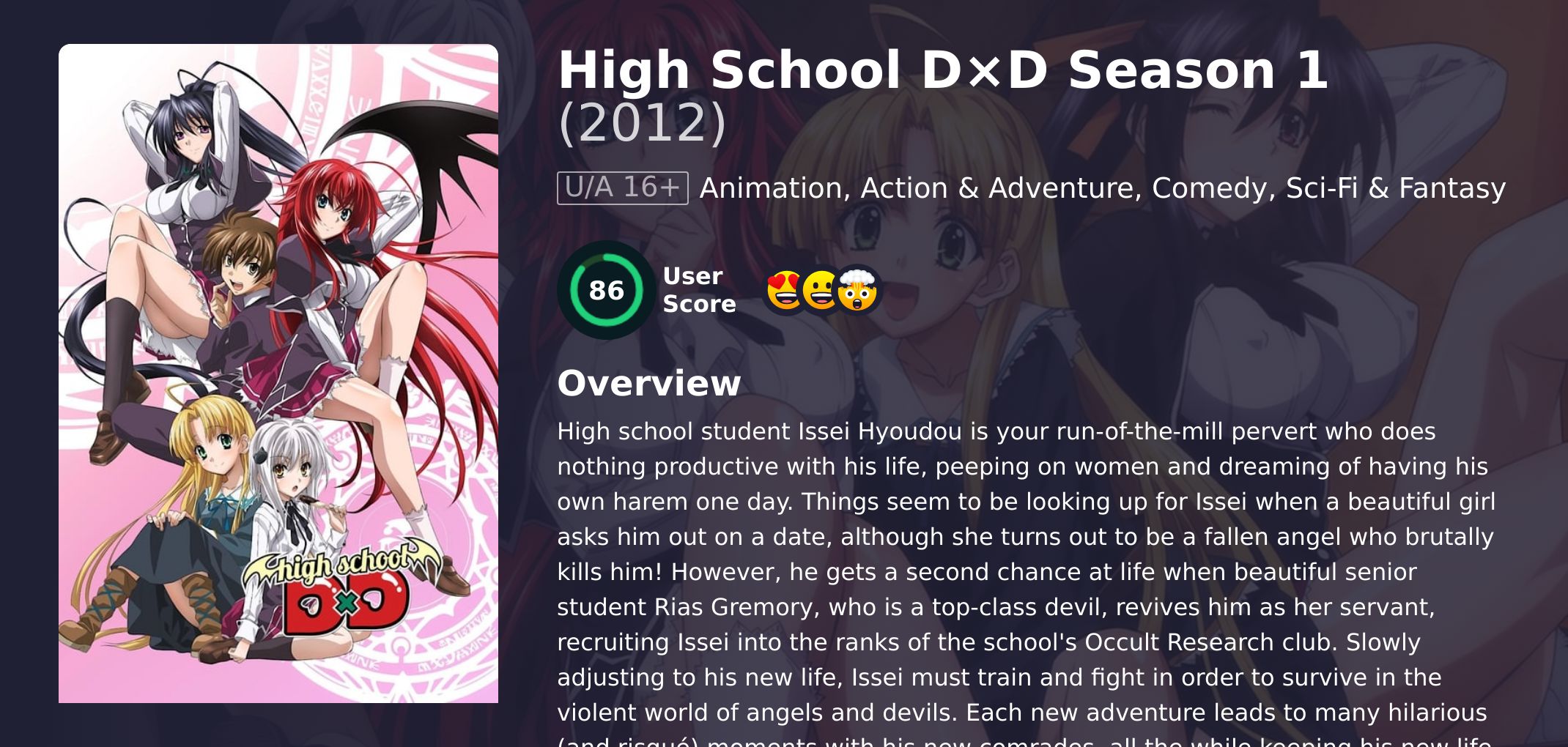 High School D×D Season 1 Hindi Dubbed