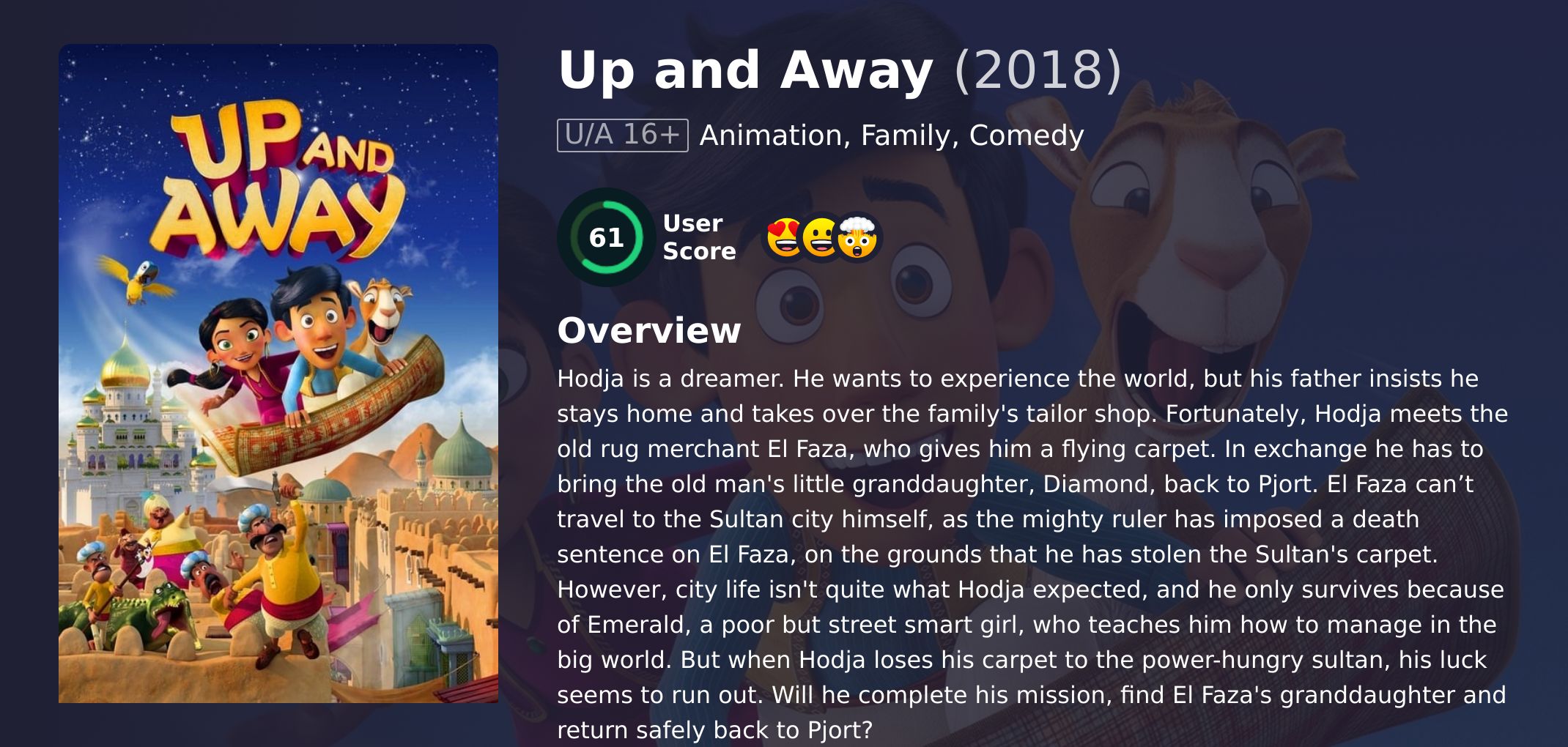 Up and Away Movie Hindi Dubbed