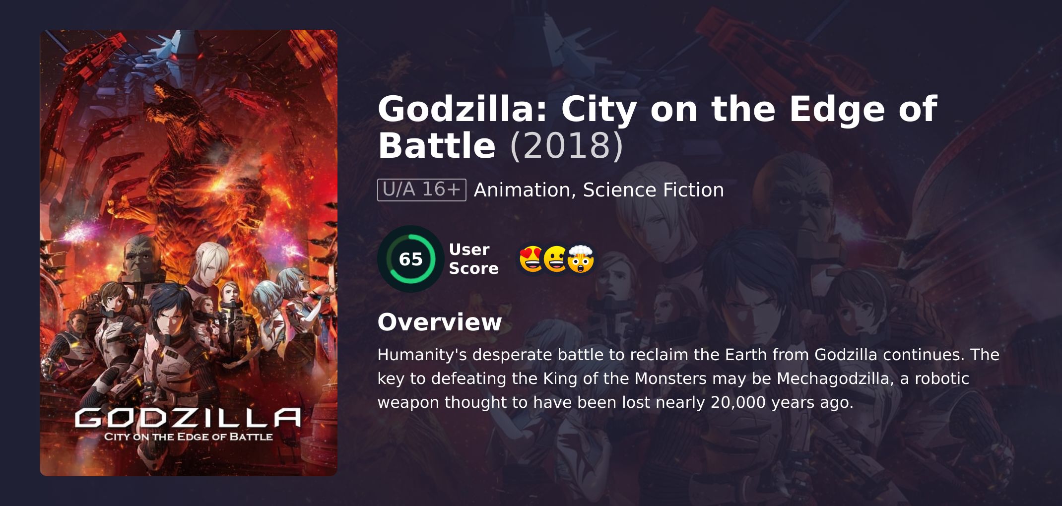 Godzilla: City on the Edge of Battle Movie English Dubbed