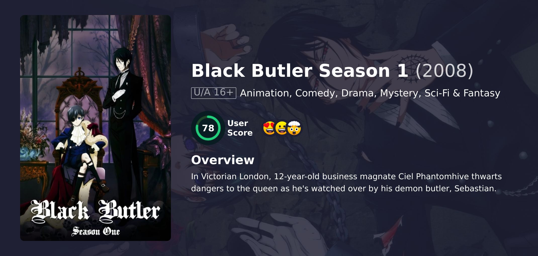 Black Butler Season 1 Hindi Dubbed