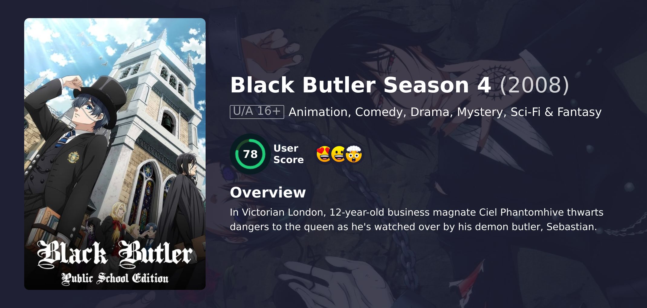 Black Butler Season 4 Hindi Dubbed