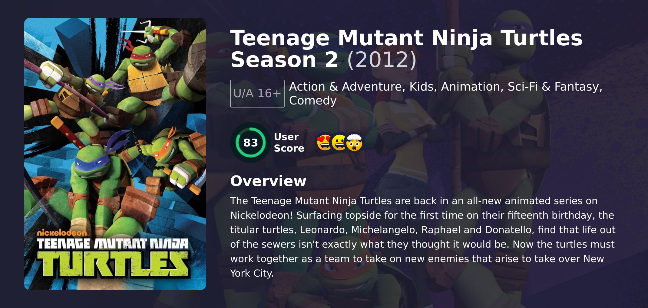 Teenage Mutant Ninja Turtles Season 2 Hindi Dubbed