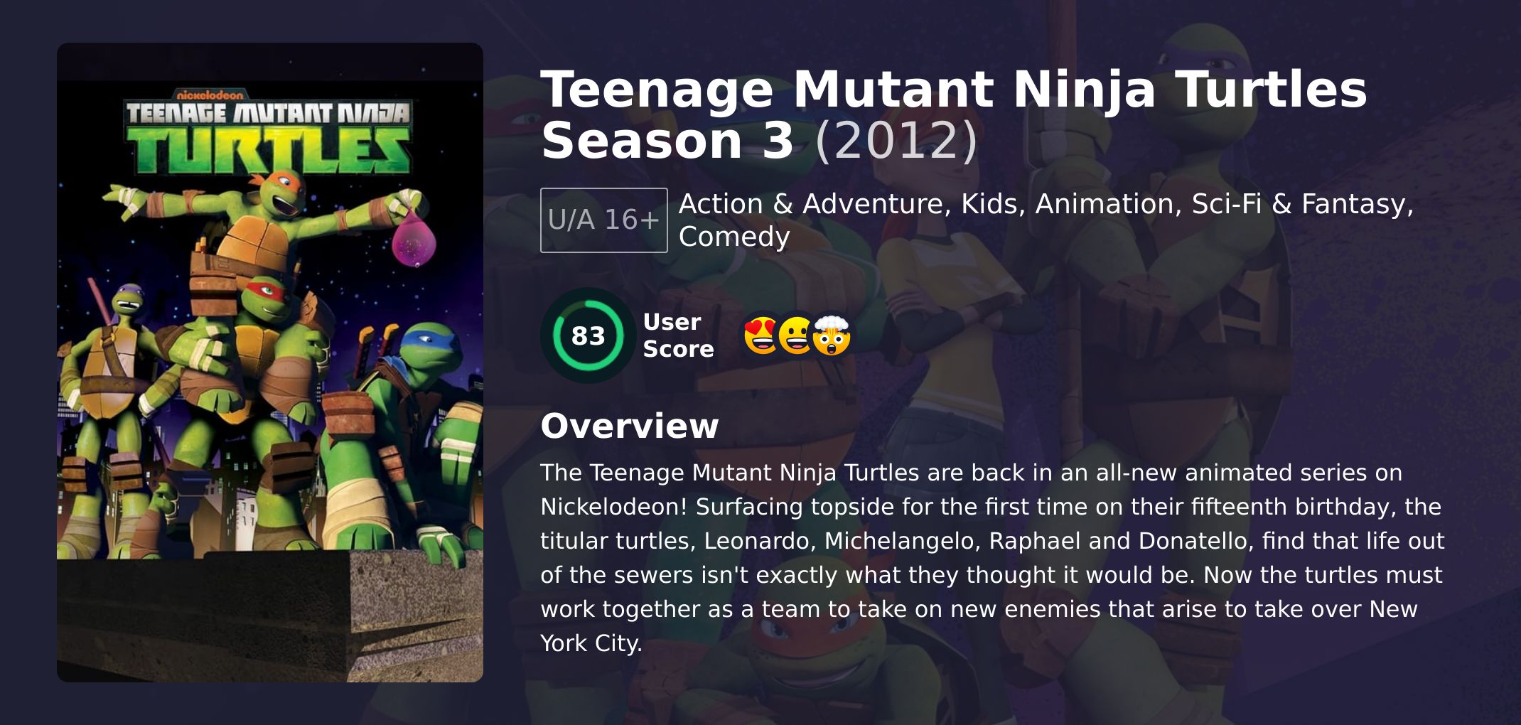 Teenage Mutant Ninja Turtles Season 3 Hindi Dubbed