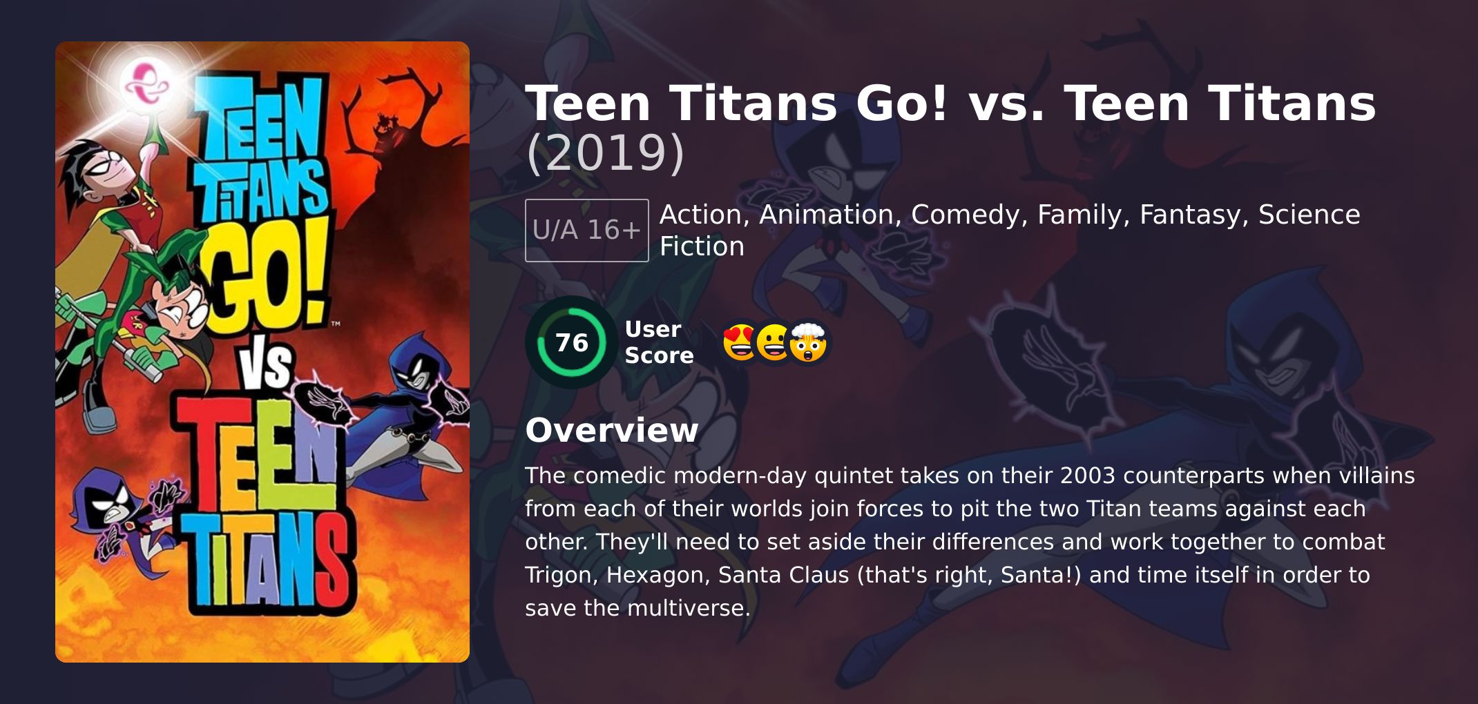 Teen Titans Go! vs. Teen Titans Movie English Dubbed