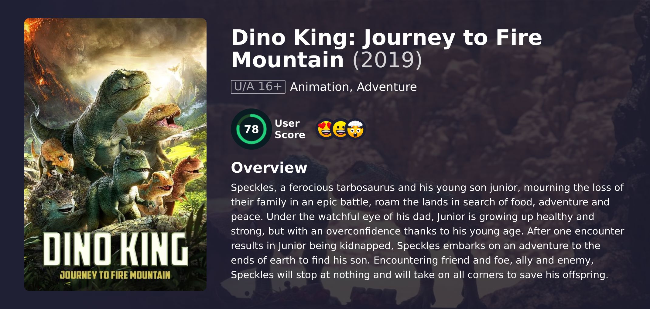 Dino King: Journey to Fire Mountain Movie Hindi Dubbed