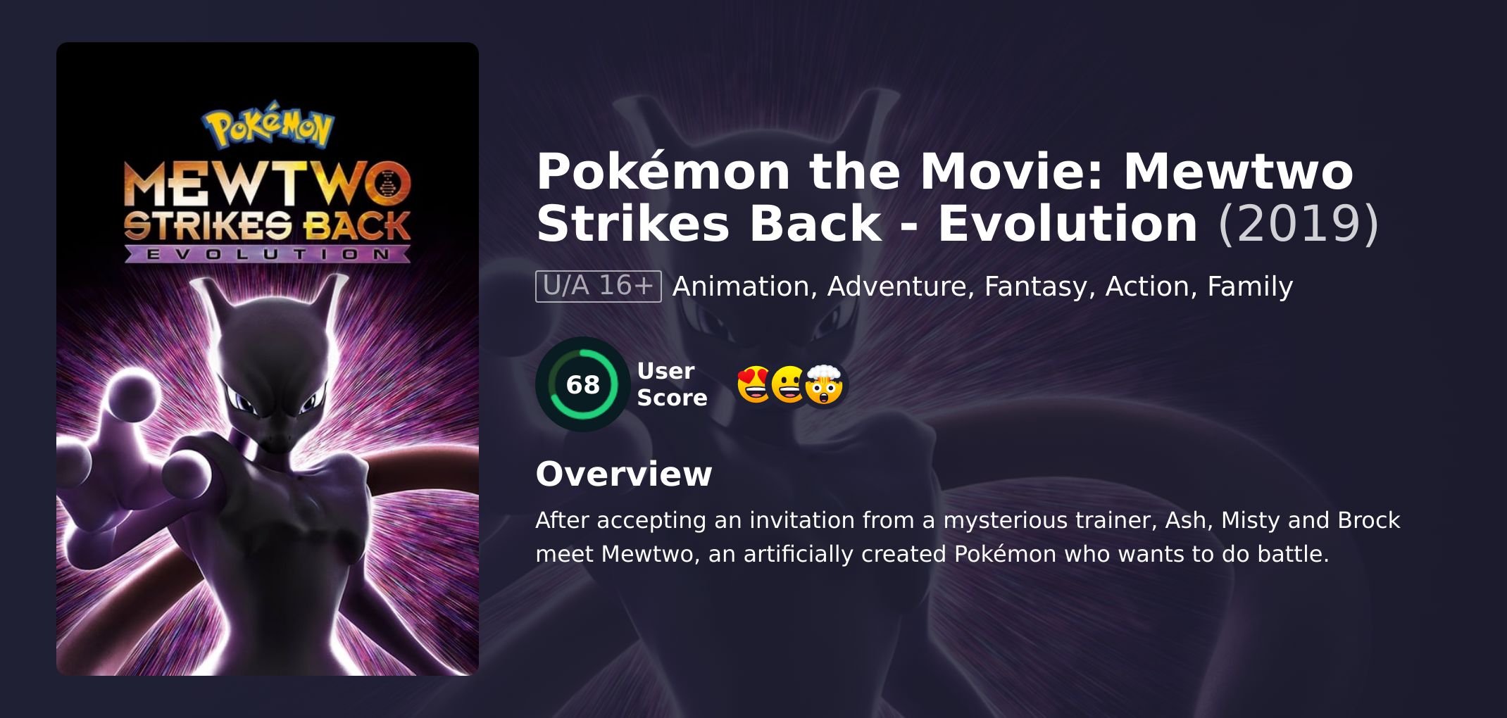 Pokémon the Movie: Mewtwo Strikes Back - Evolution Movie Hindi Dubbed