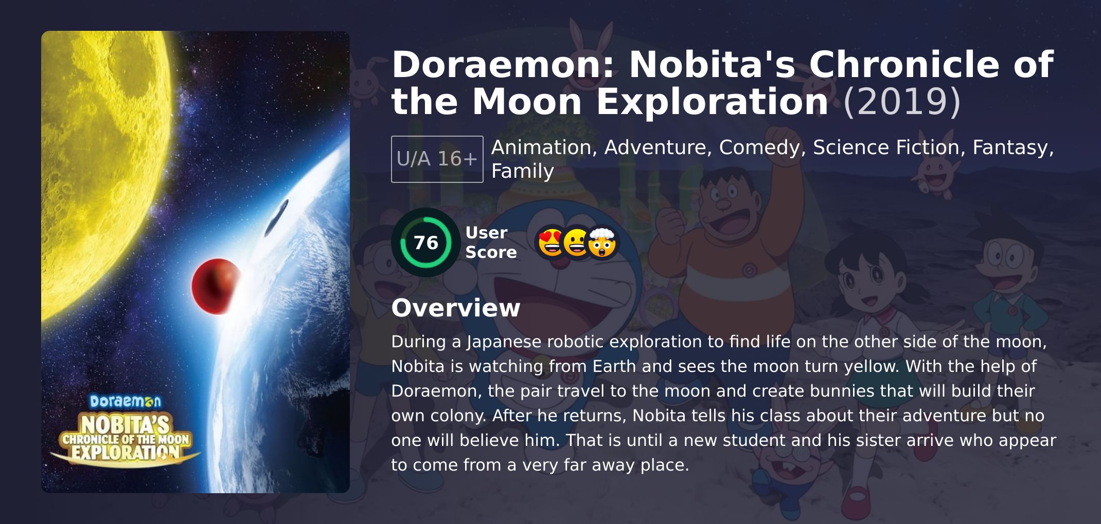 Doraemon: Nobita's Chronicle of the Moon Exploration Movie Japanese Dubbed