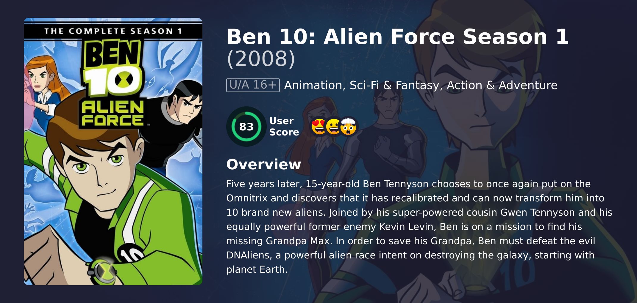 Ben 10: Alien Force Season 1 Hindi Dubbed