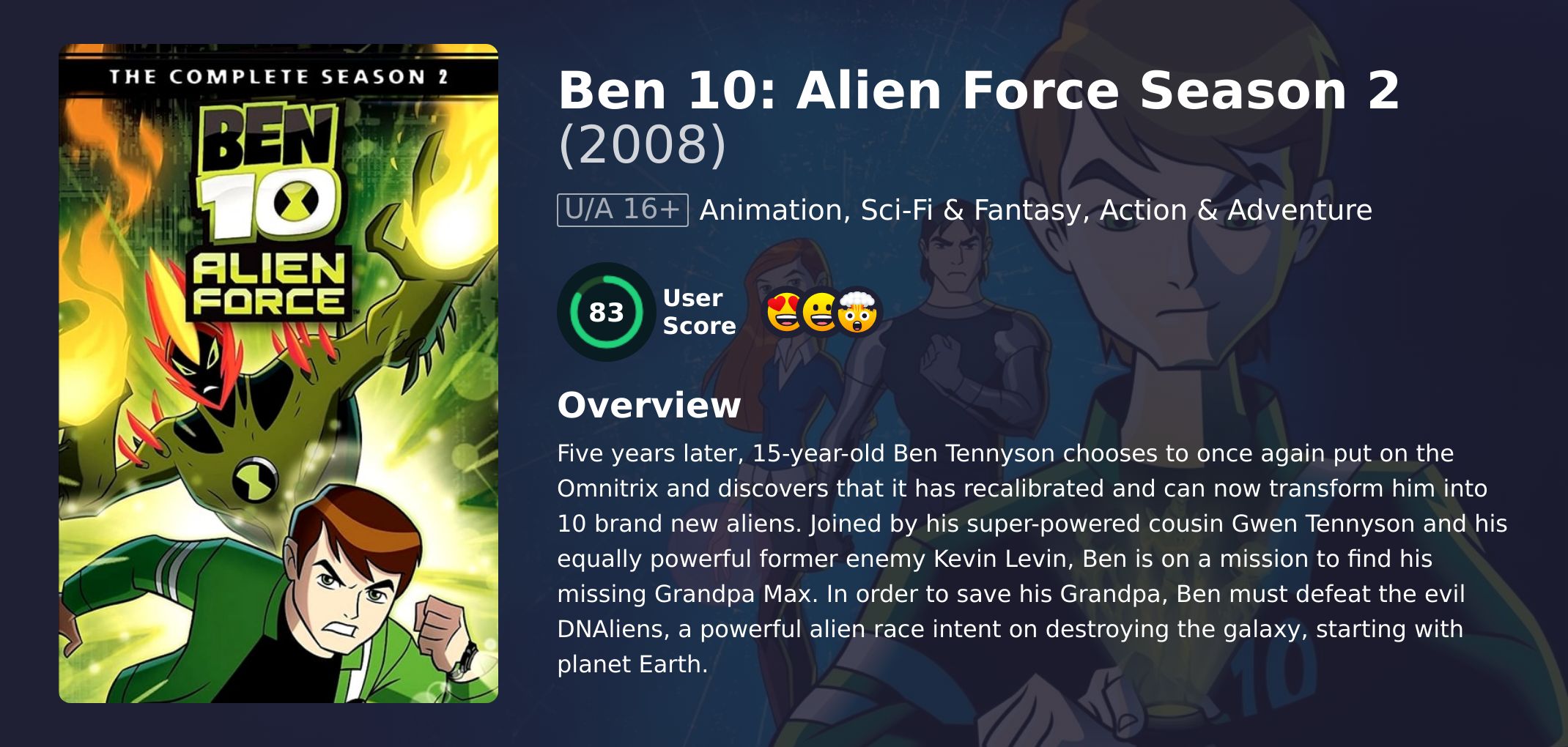 Ben 10: Alien Force Season 2 Hindi Dubbed