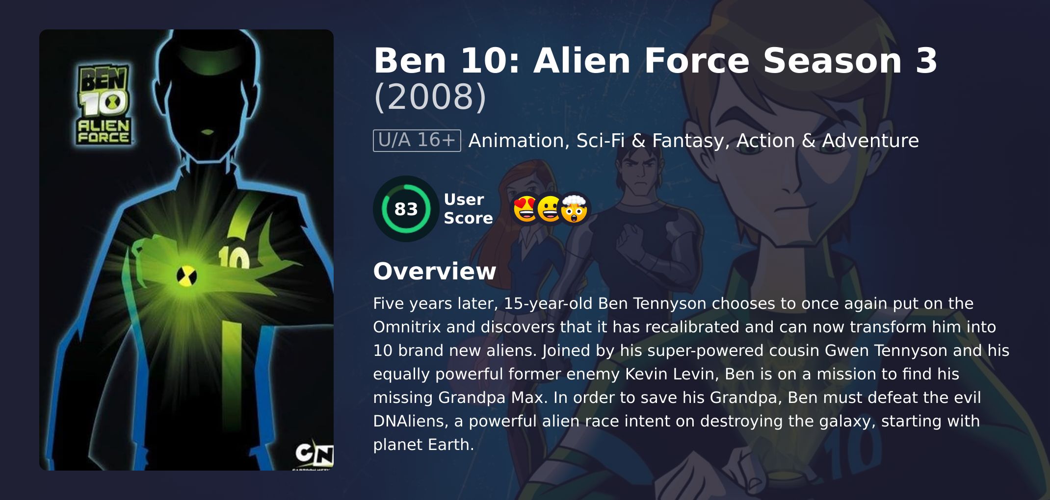 Ben 10: Alien Force Season 3 Hindi Dubbed