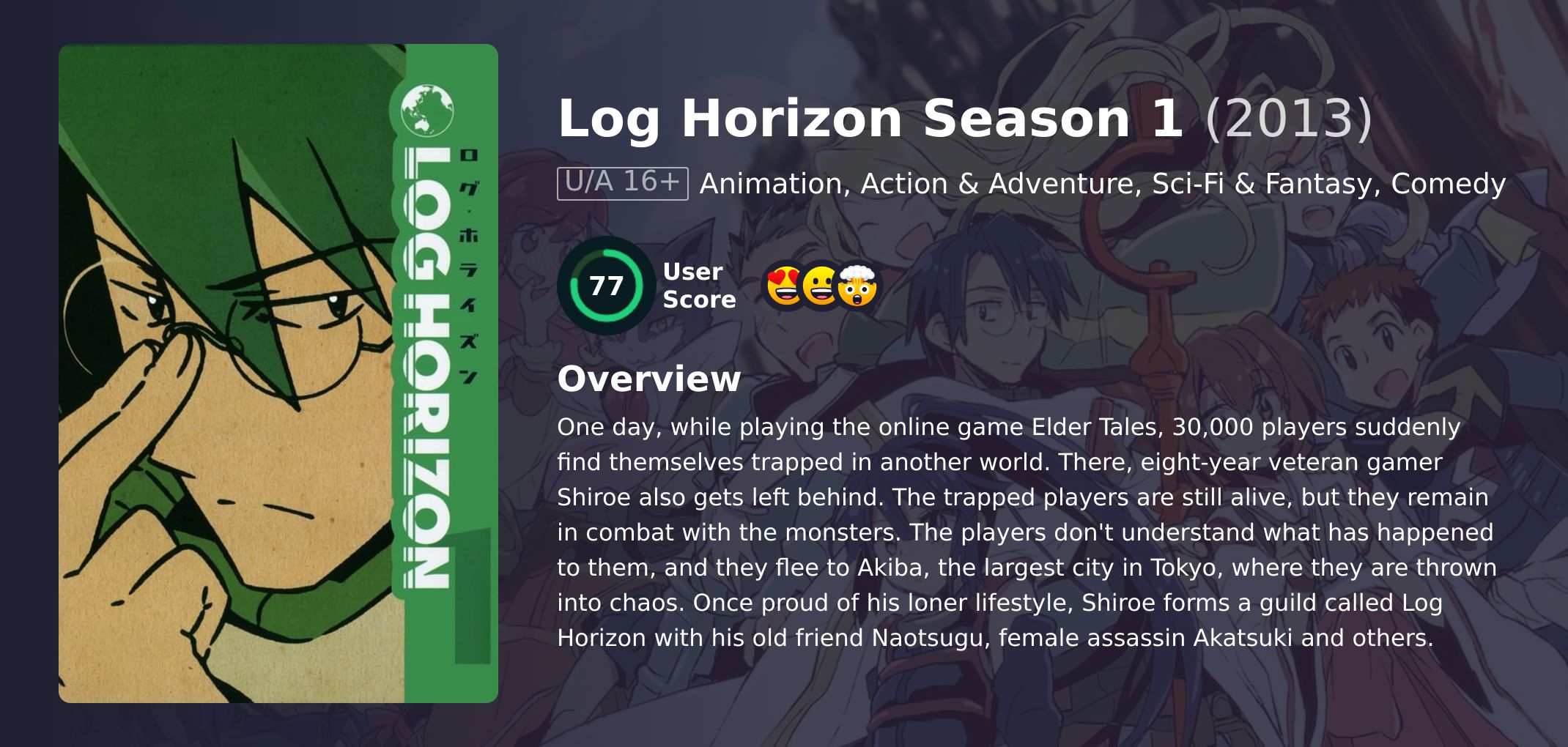 Log Horizon Season 1 Hindi Dubbed