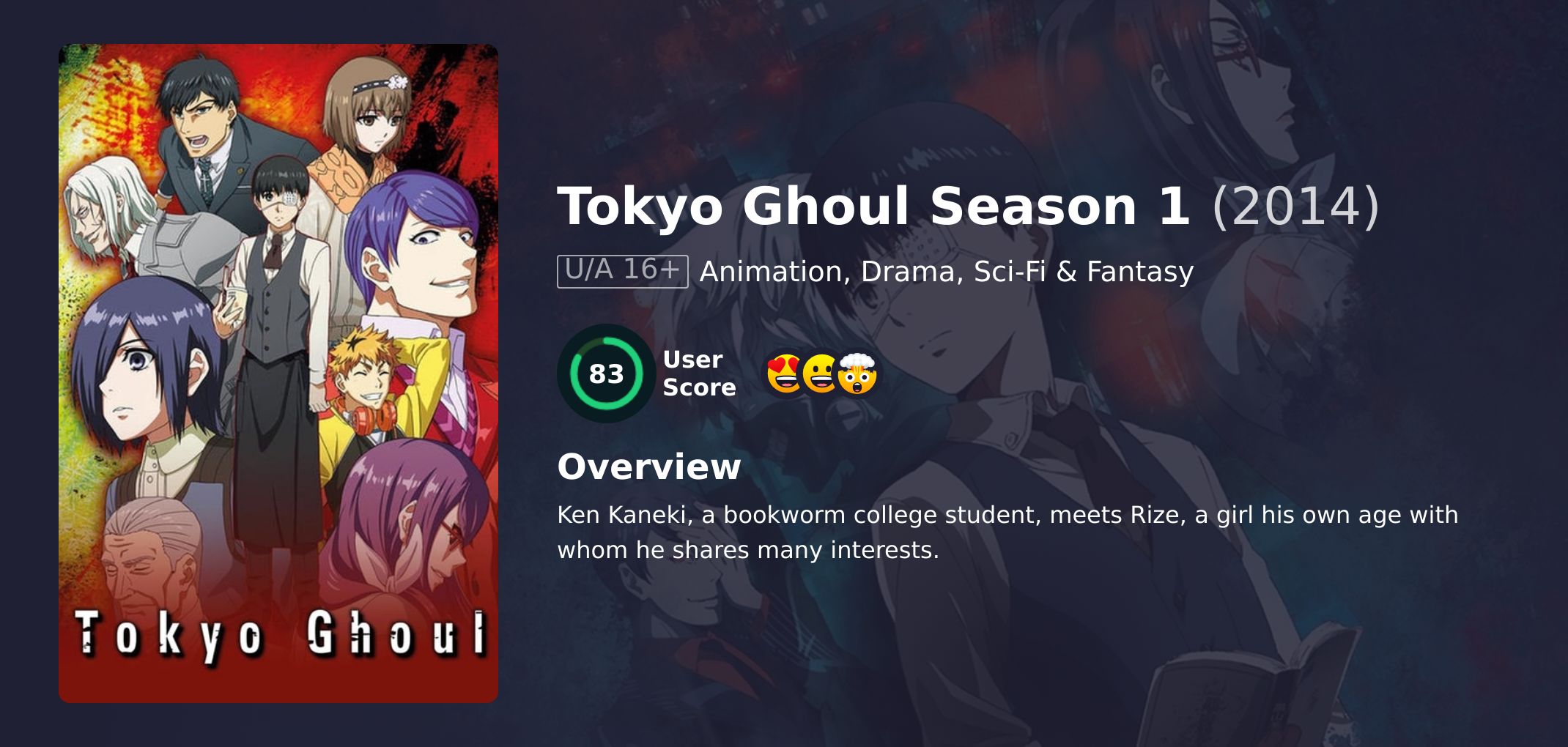 Tokyo Ghoul Season 1 Hindi Dubbed