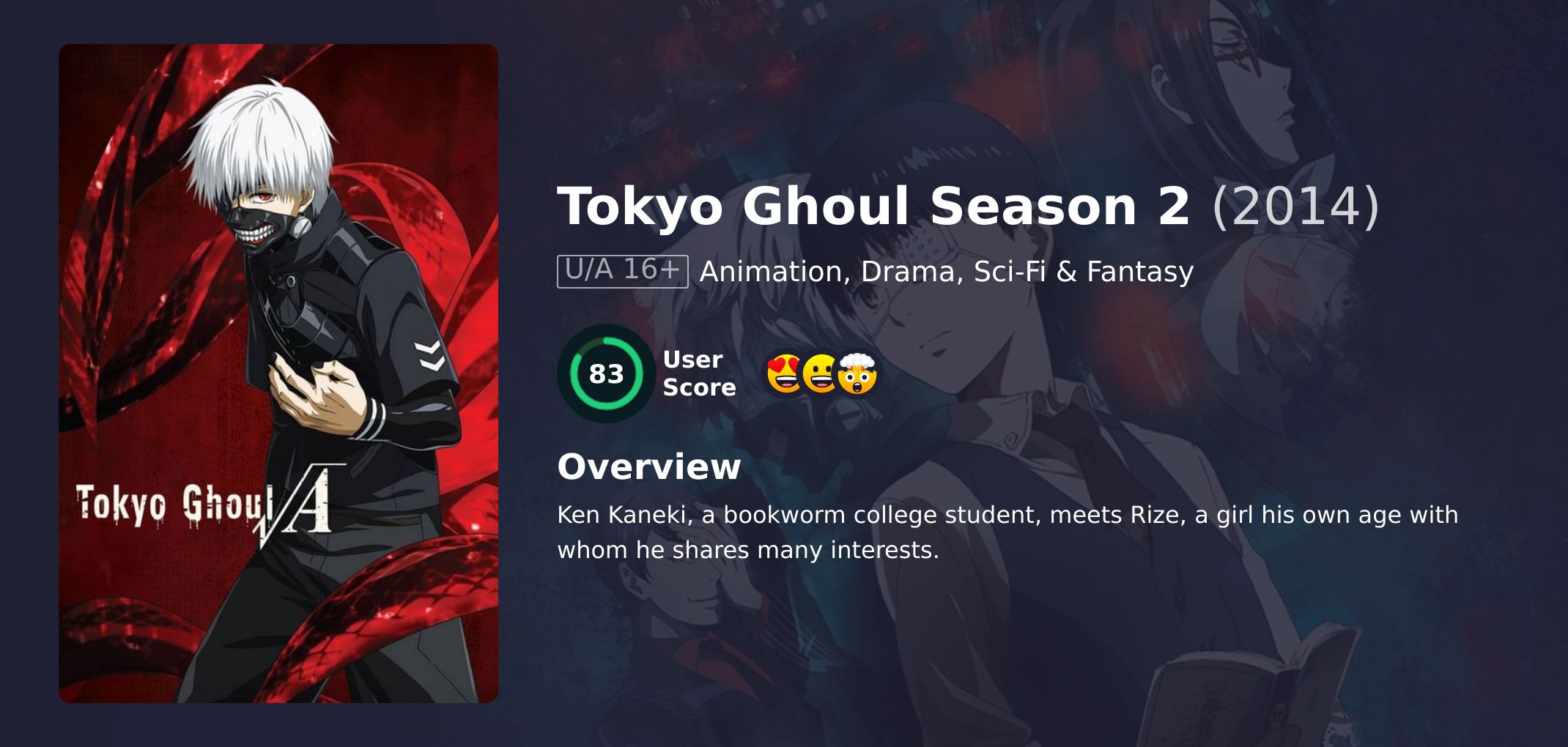 Tokyo Ghoul Season 2 Hindi Dubbed