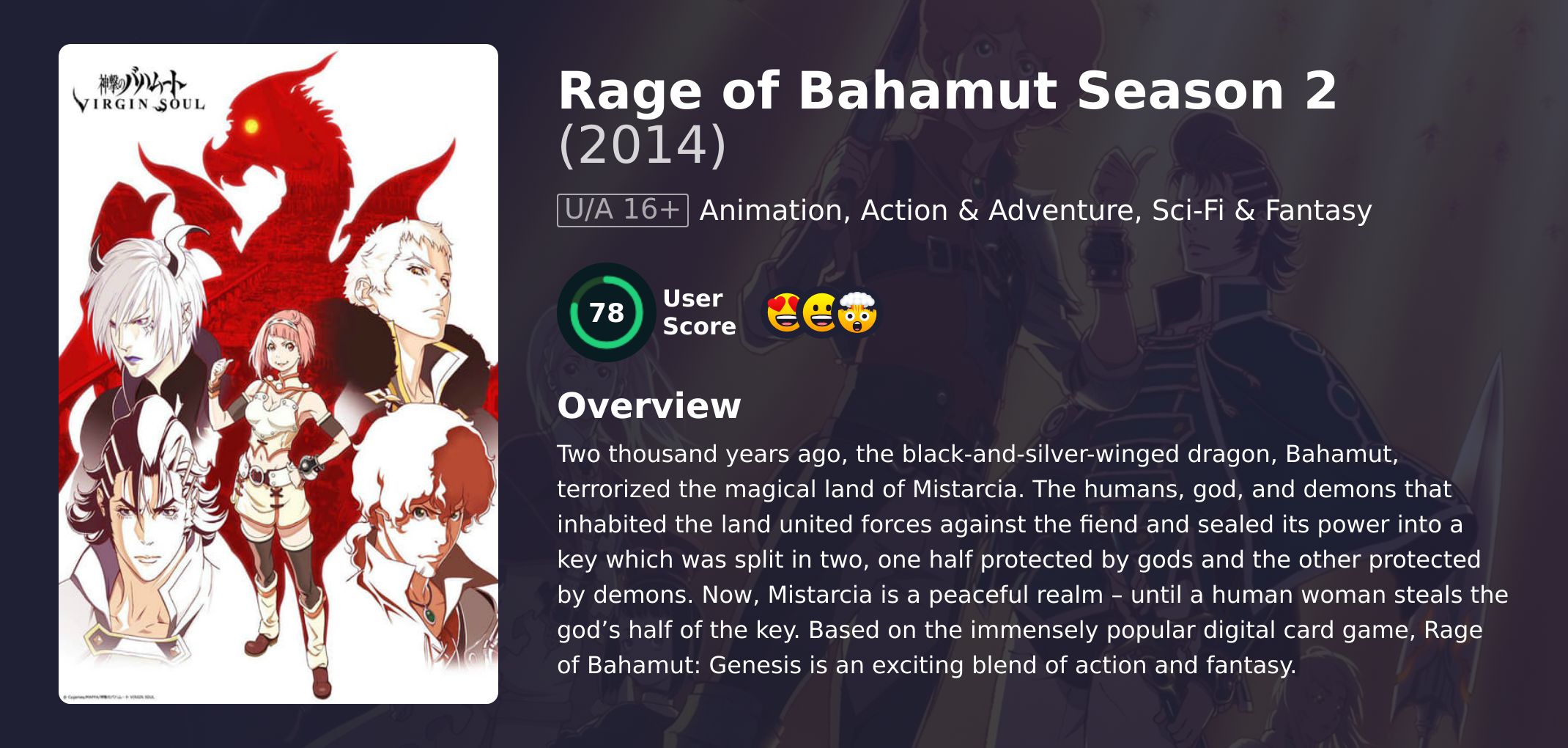 Rage of Bahamut Season 2 Japanese Dubbed