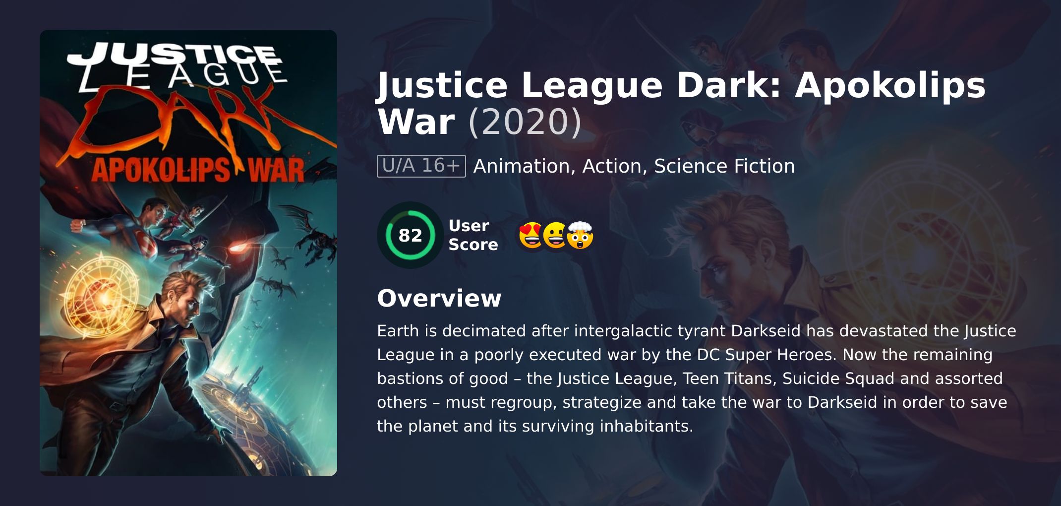 Justice League Dark: Apokolips War Movie English Dubbed