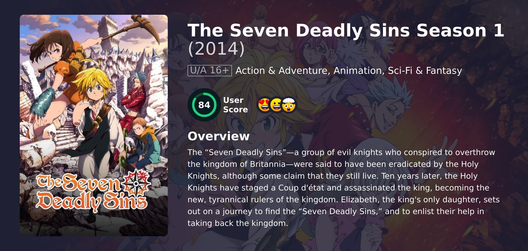 The Seven Deadly Sins Season 1 English Dubbed