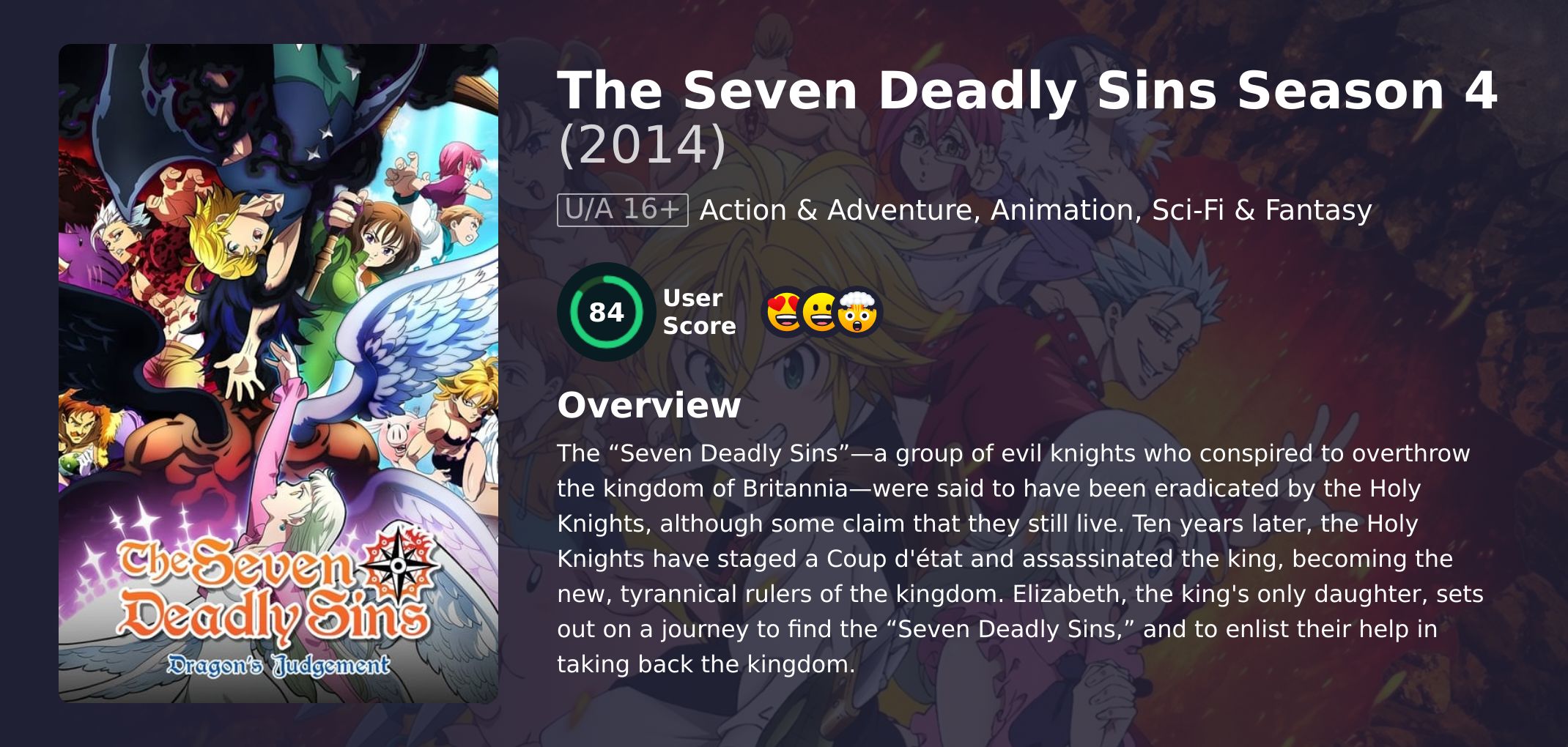 The Seven Deadly Sins Season 4 English Dubbed