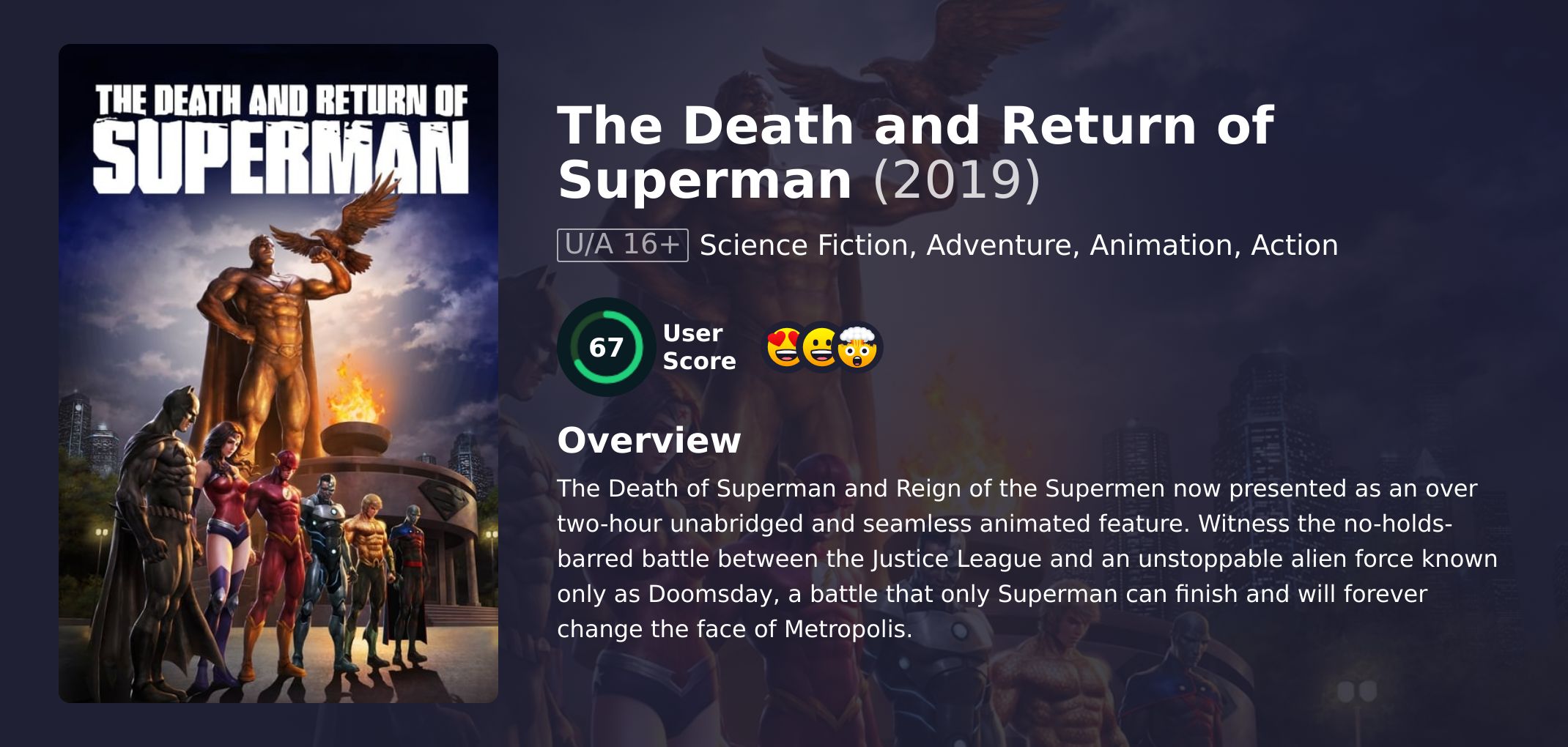 The Death and Return of Superman Movie English Dubbed