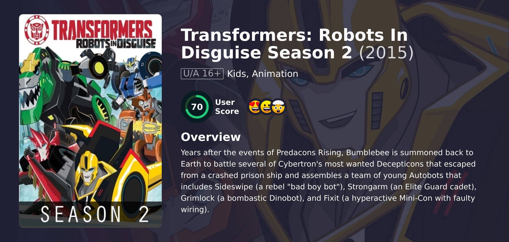 Transformers: Robots In Disguise Season 2 Hindi Dubbed