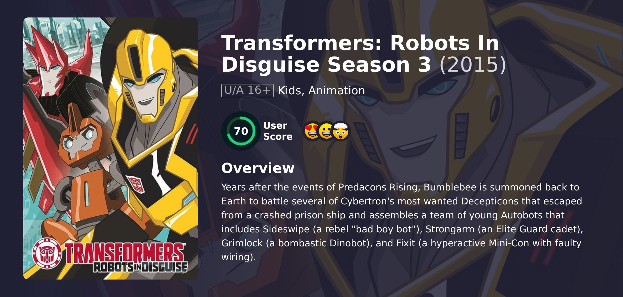 Transformers: Robots In Disguise Season 3 Hindi Dubbed