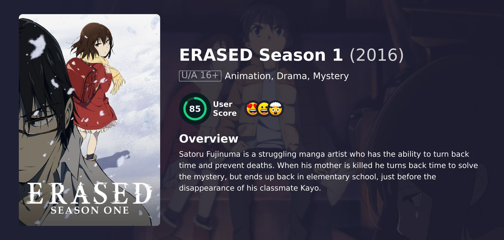 ERASED Season 1 Hindi Dubbed