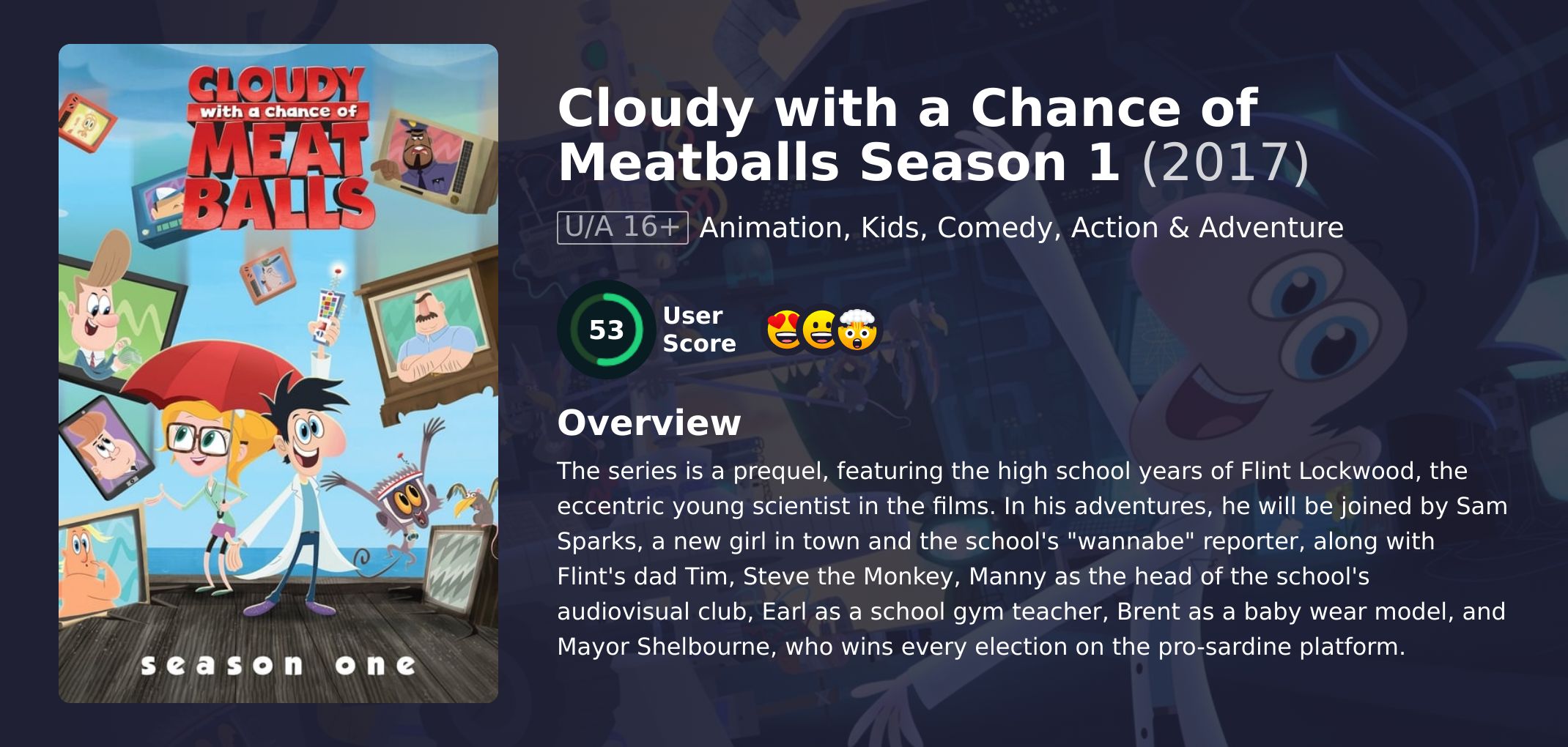 Cloudy with a Chance of Meatballs Season 1 Hindi Dubbed